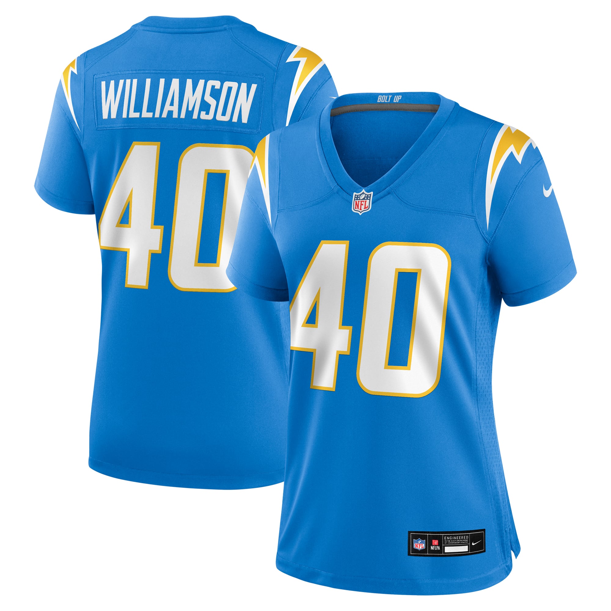 Kendall Williamson Los Angeles Chargers Women's Team Game Jersey - Powder Blue - Image 2