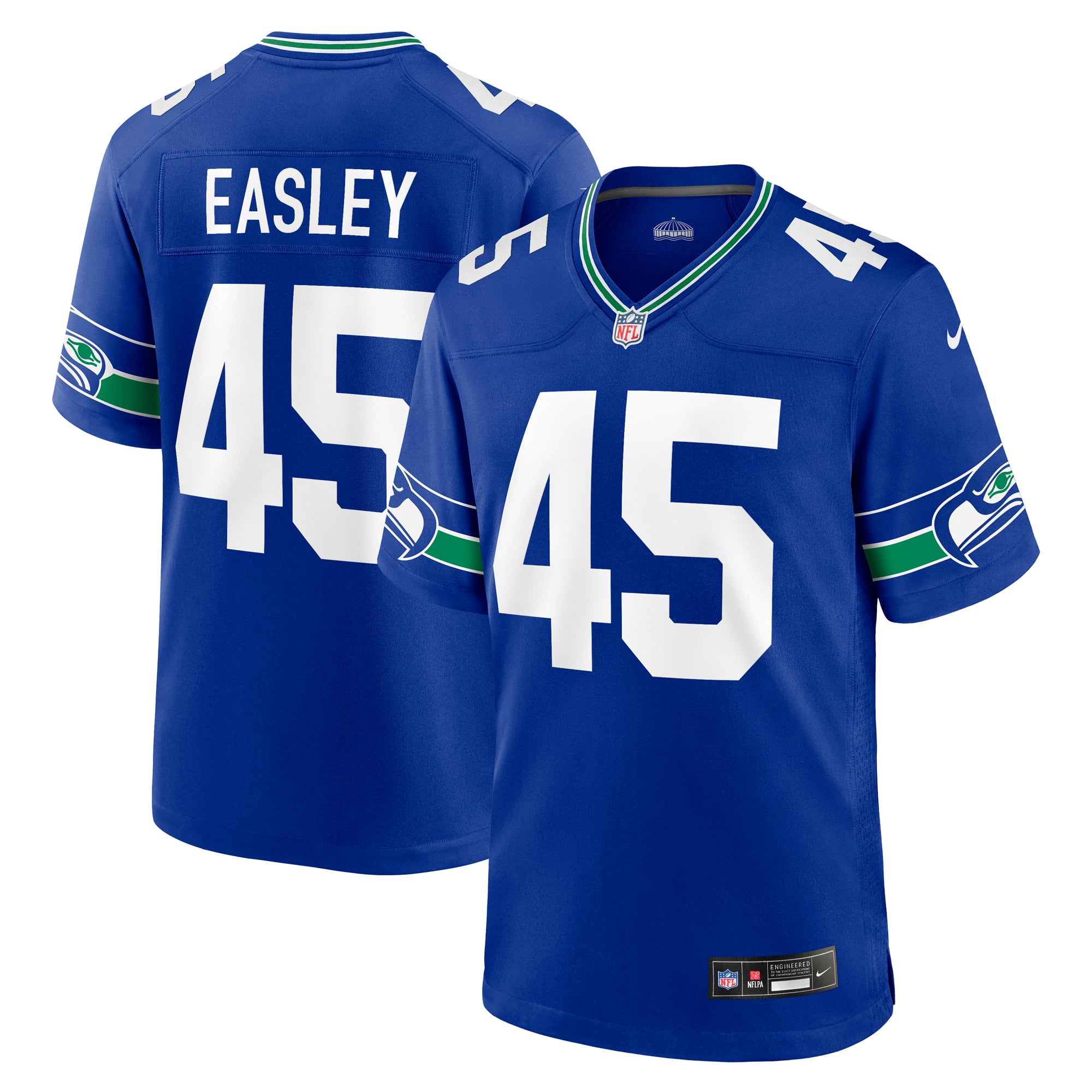 Kenny Easley Seattle Seahawks Retired Player Alternate Game Jersey - Royal
