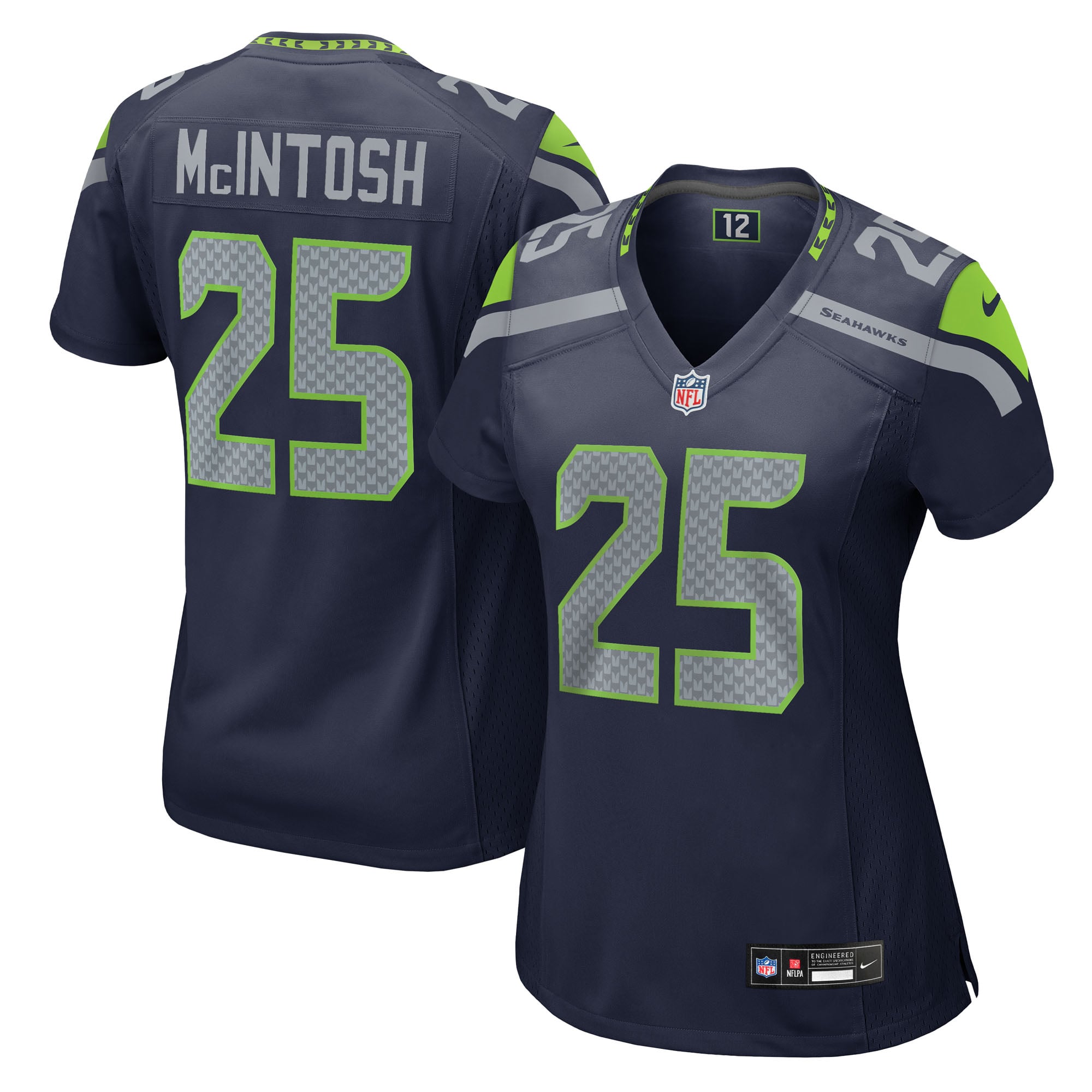 Kenny McIntosh Seattle Seahawks Women's Team Game Jersey - College Navy - Image 2