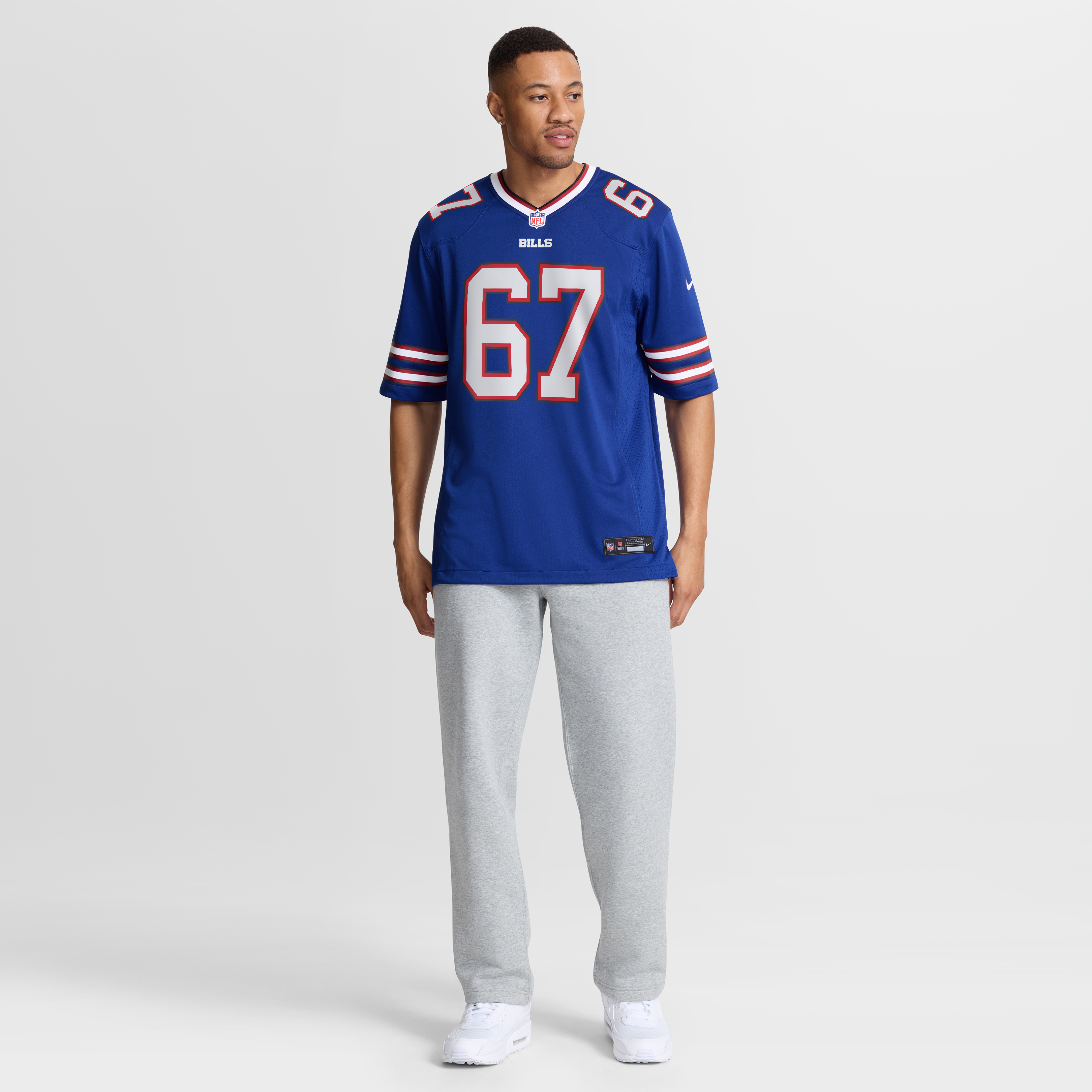 Kent Hull Buffalo Bills Game Retired Player Jersey - Royal - Image 8