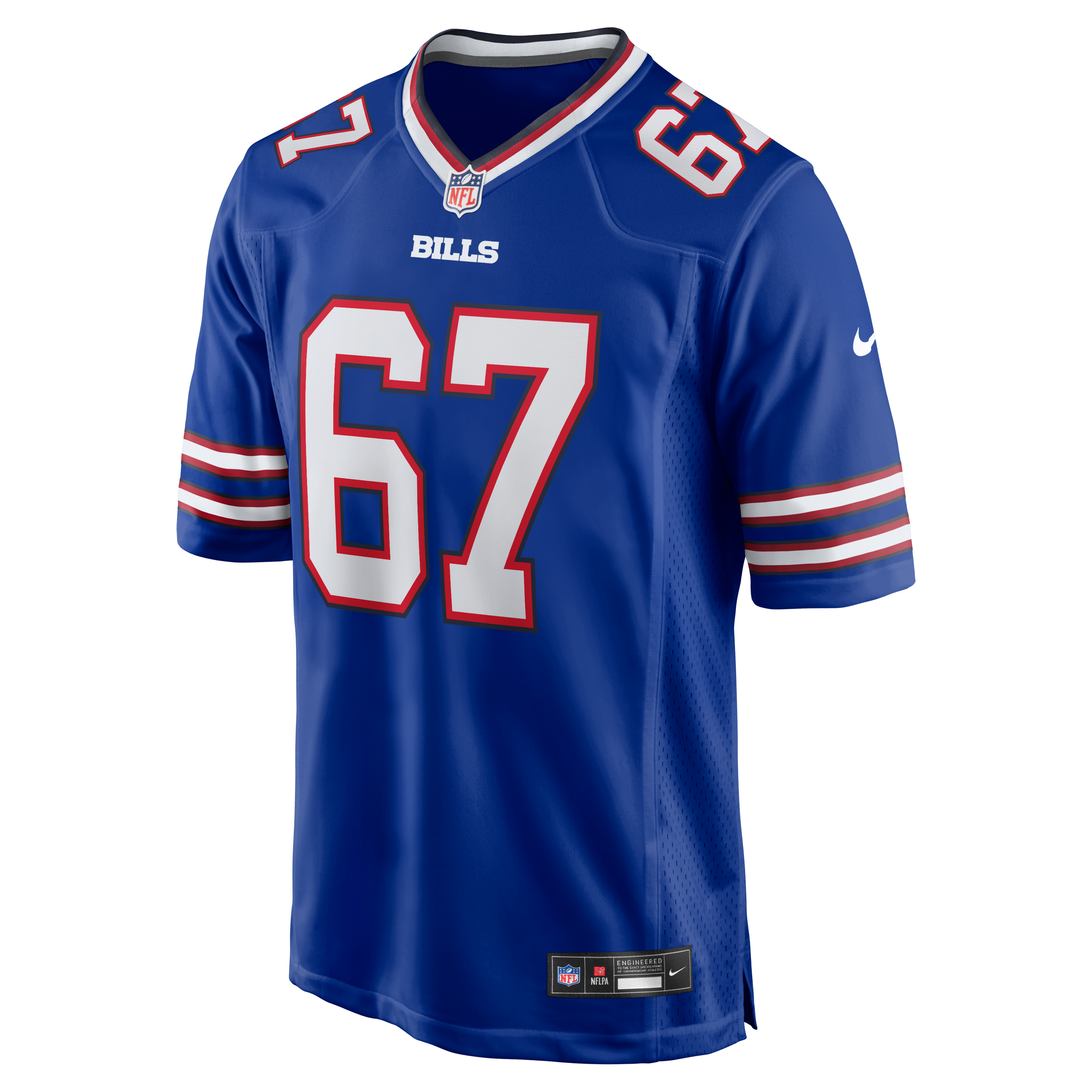Kent Hull Buffalo Bills Game Retired Player Jersey - Royal - Image 3