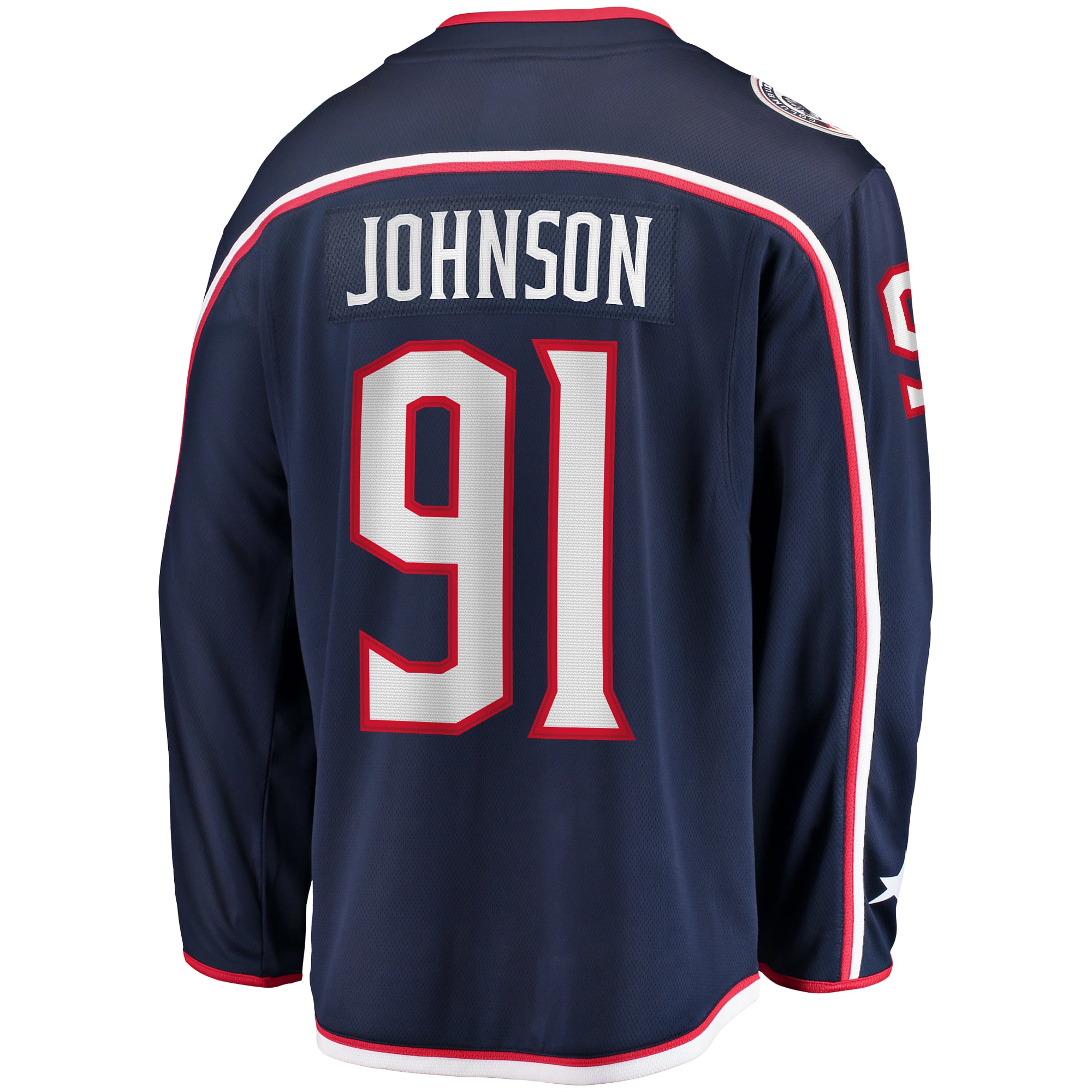 Kent Johnson Columbus Blue Jackets Home Breakaway Jersey - Navy - Image 4