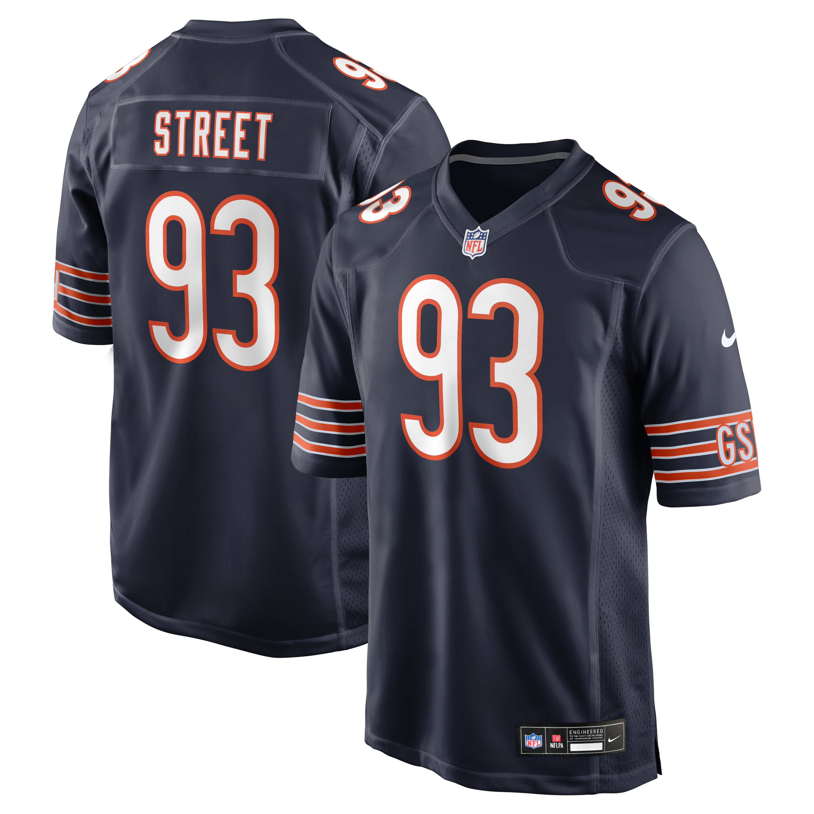 Kentavius Street Chicago Bears Team Game Jersey - Navy - Image 2