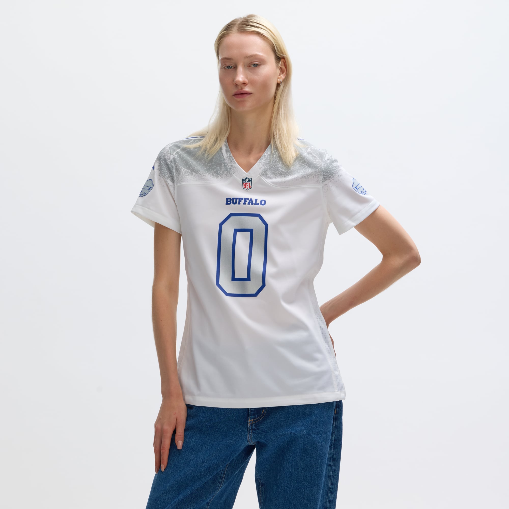 Keon Coleman Buffalo Bills Women's 2025 Rivalries Collection Game Jersey - White - Image 5
