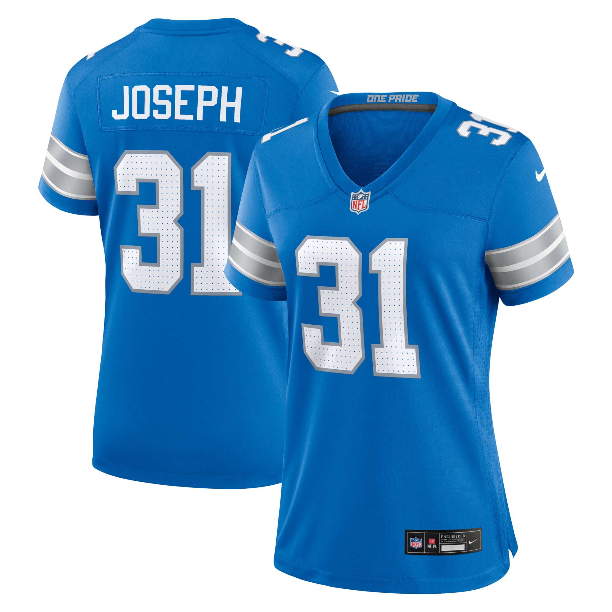 Kerby Joseph Detroit Lions Women's Team Game Jersey - Blue - Image 2