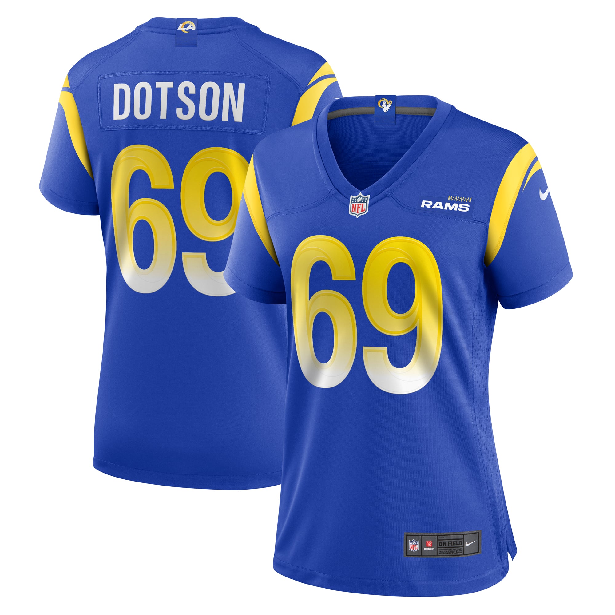 Kevin Dotson Los Angeles Rams Women's Game Jersey - Royal