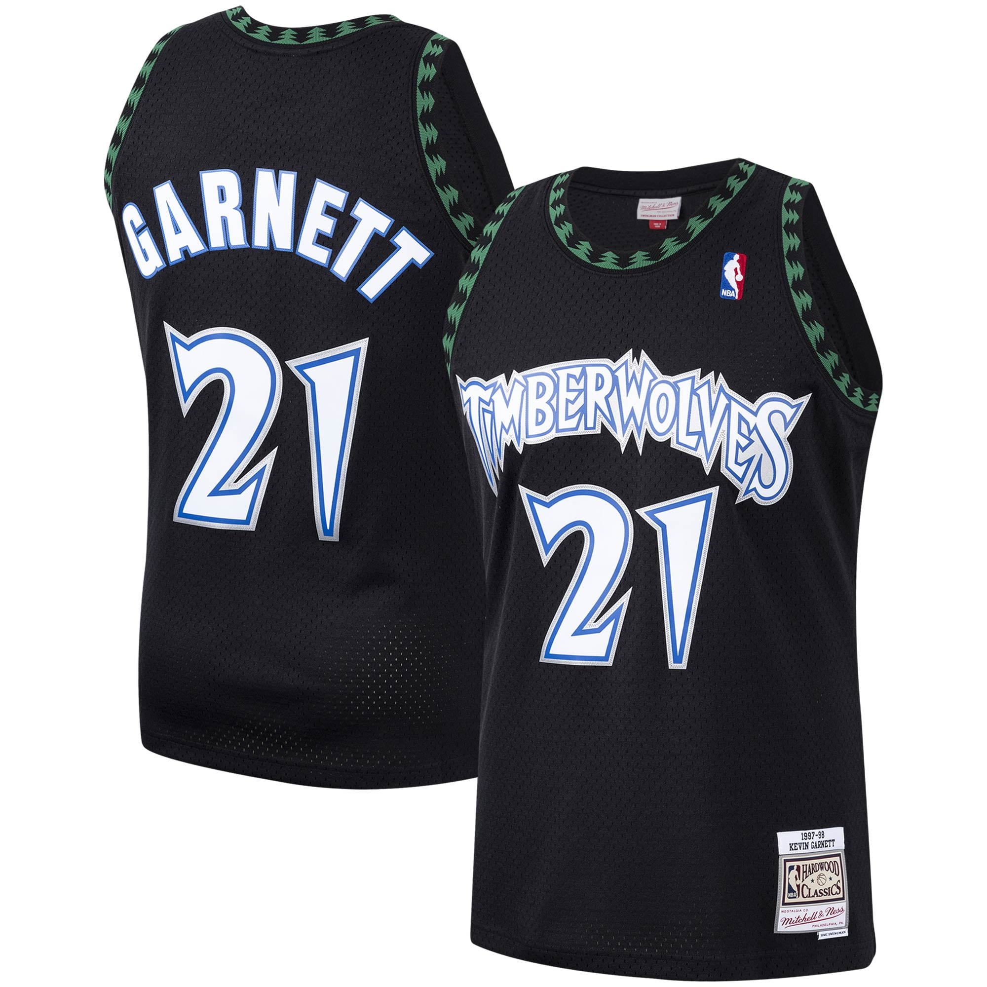 Kevin Garnett Minnesota Timberwolves Hardwood Classics Swingman Jersey - Black - Image 2