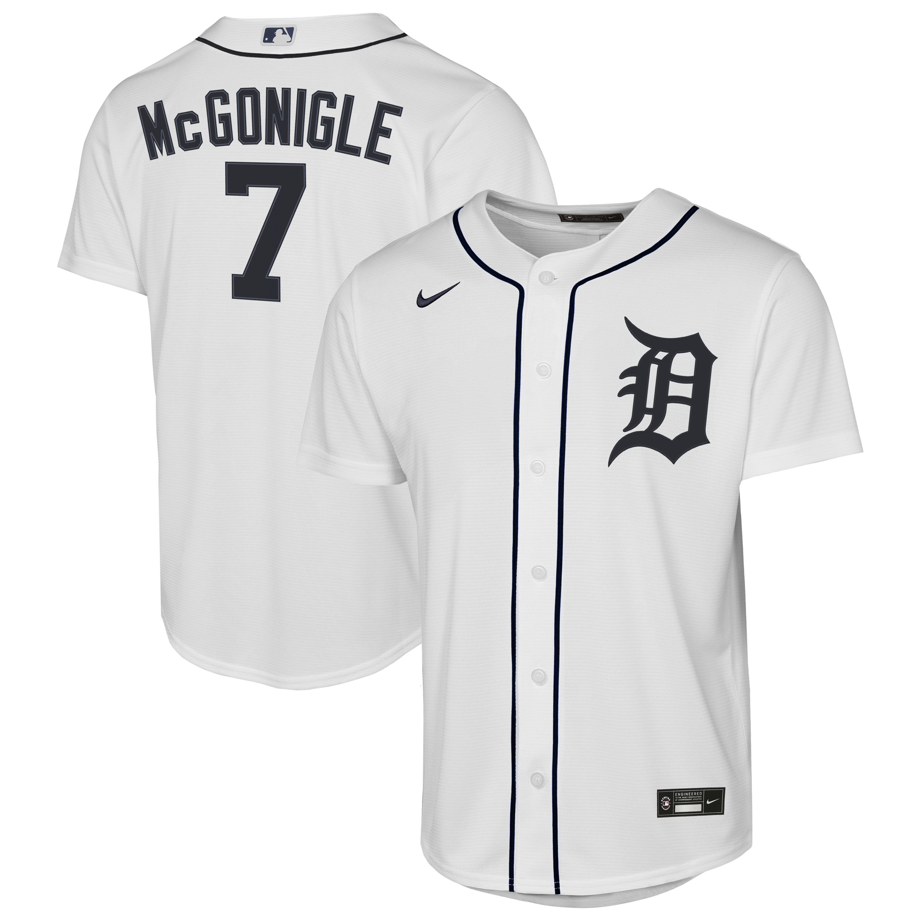 Kevin McGonigle Detroit Tigers Youth Home Jersey - White