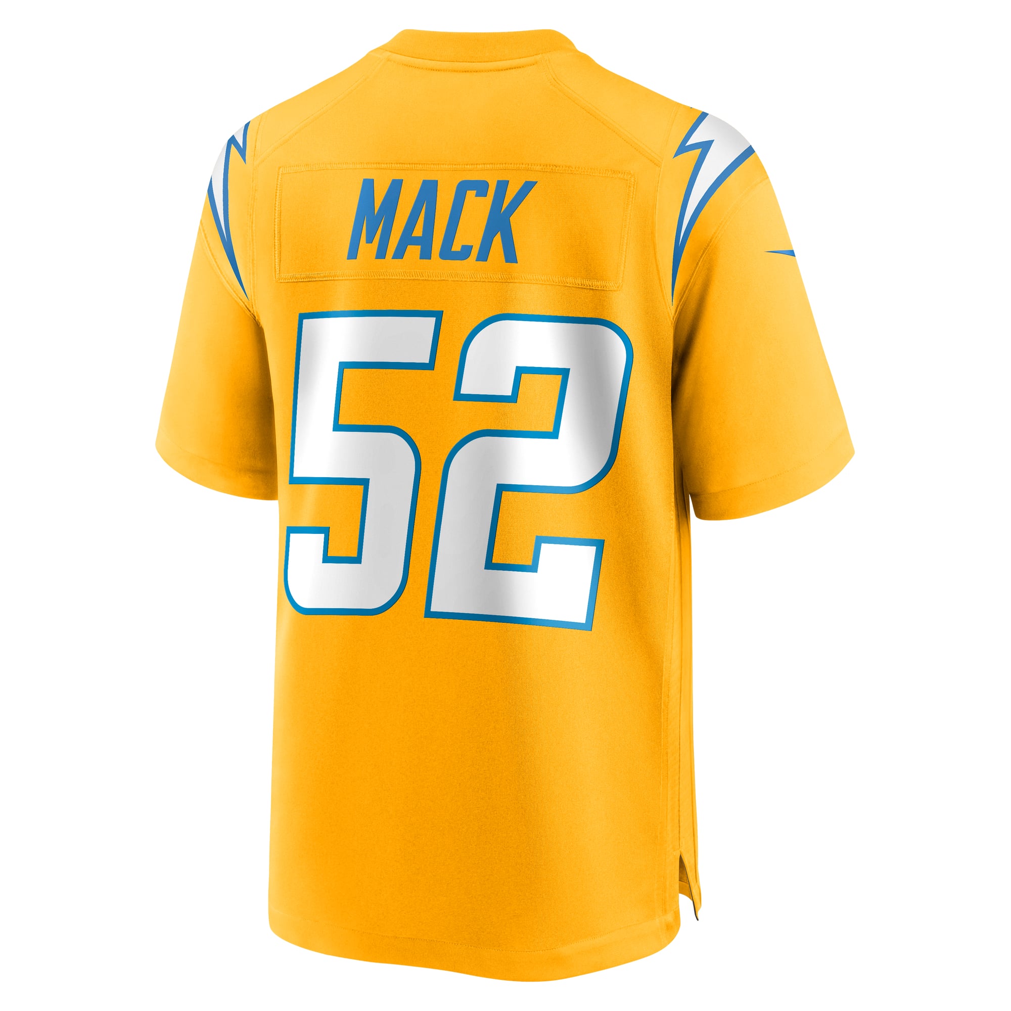 Khalil Mack Los Angeles Chargers Alternate Charger Power Game Player Jersey - Gold - Image 4