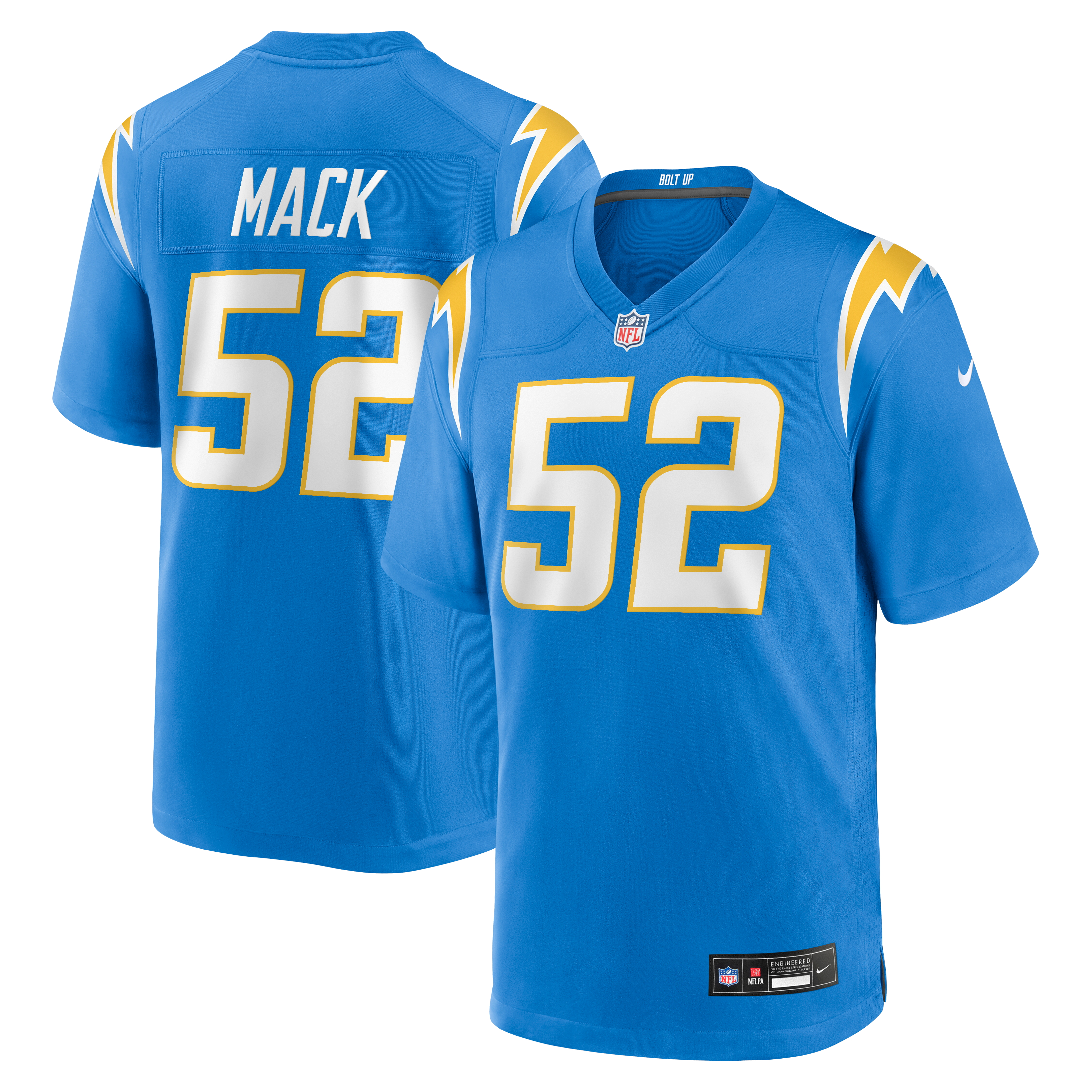 Khalil Mack Los Angeles Chargers Game Jersey - Powder Blue