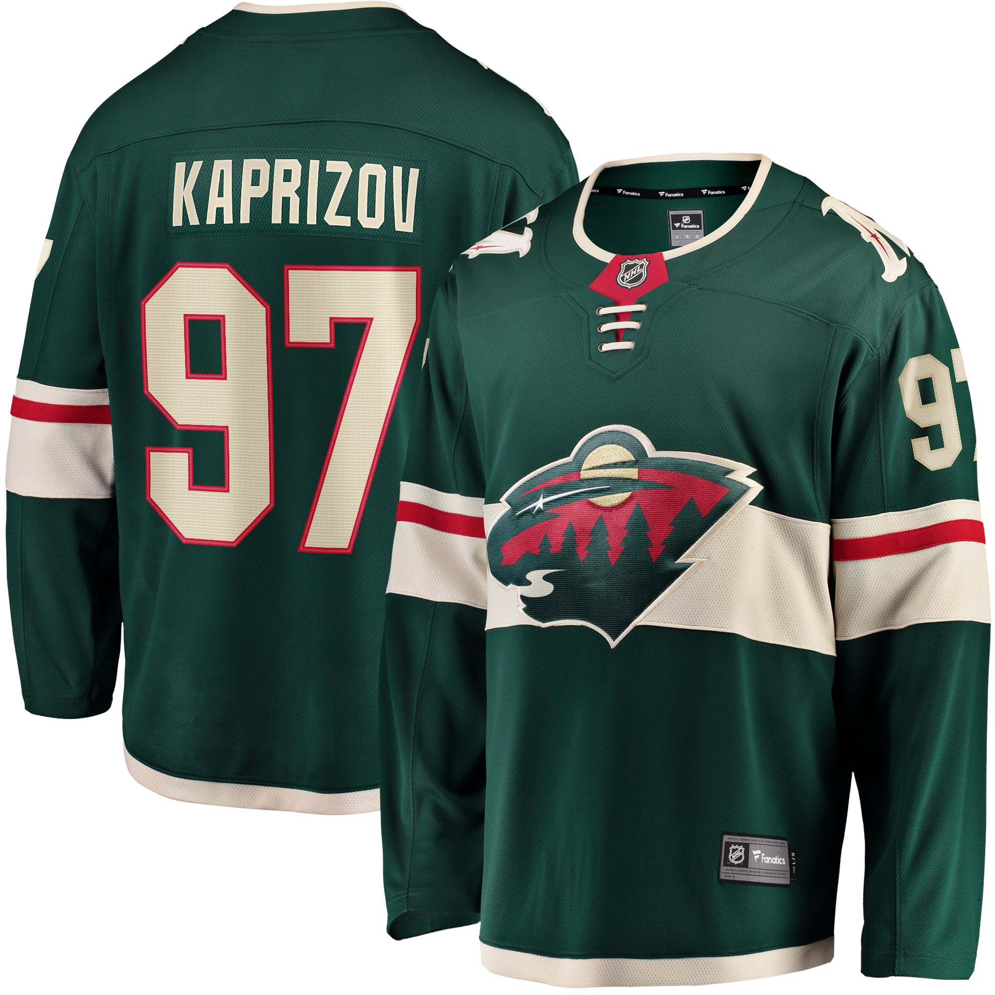Kirill Kaprizov Minnesota Wild Home Breakaway Jersey - Green - Image 2