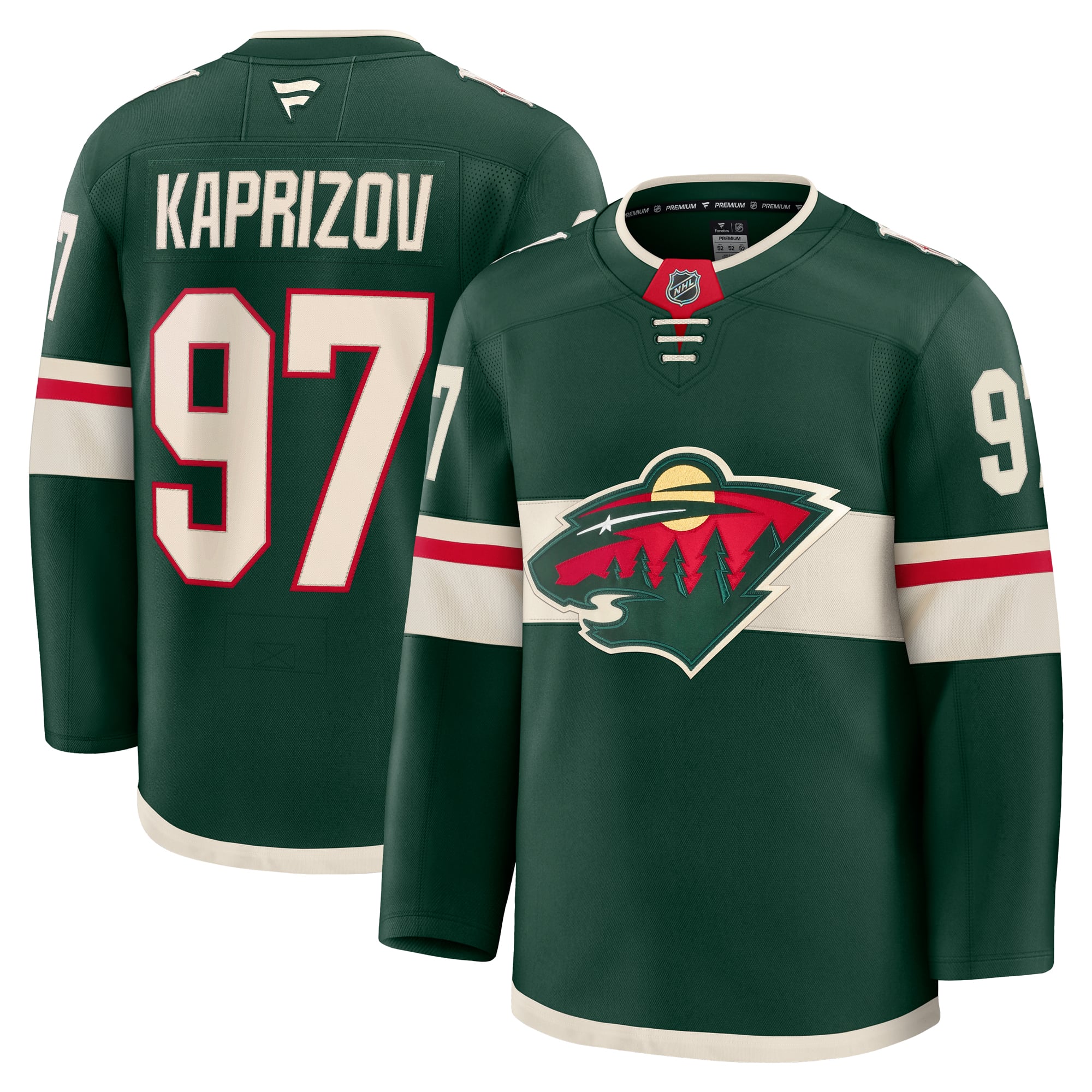 Kirill Kaprizov Minnesota Wild Home Premium Jersey - Green - Image 2