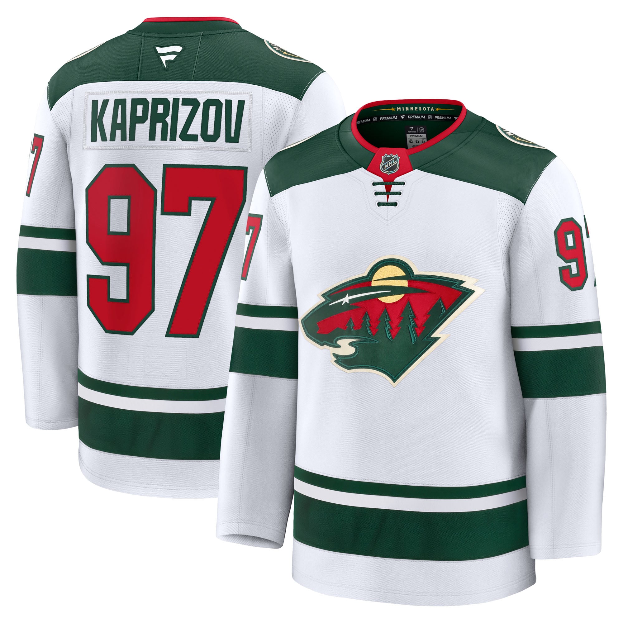 Kirill Kaprizov Minnesota Wild Home Premium Jersey - White - Image 2