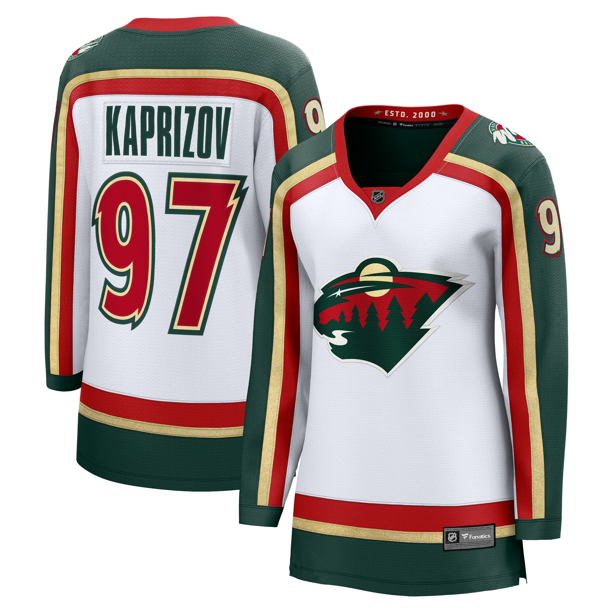 Kirill Kaprizov Minnesota Wild Women's 25th Anniversary Breakaway Player Jersey - White - Image 2