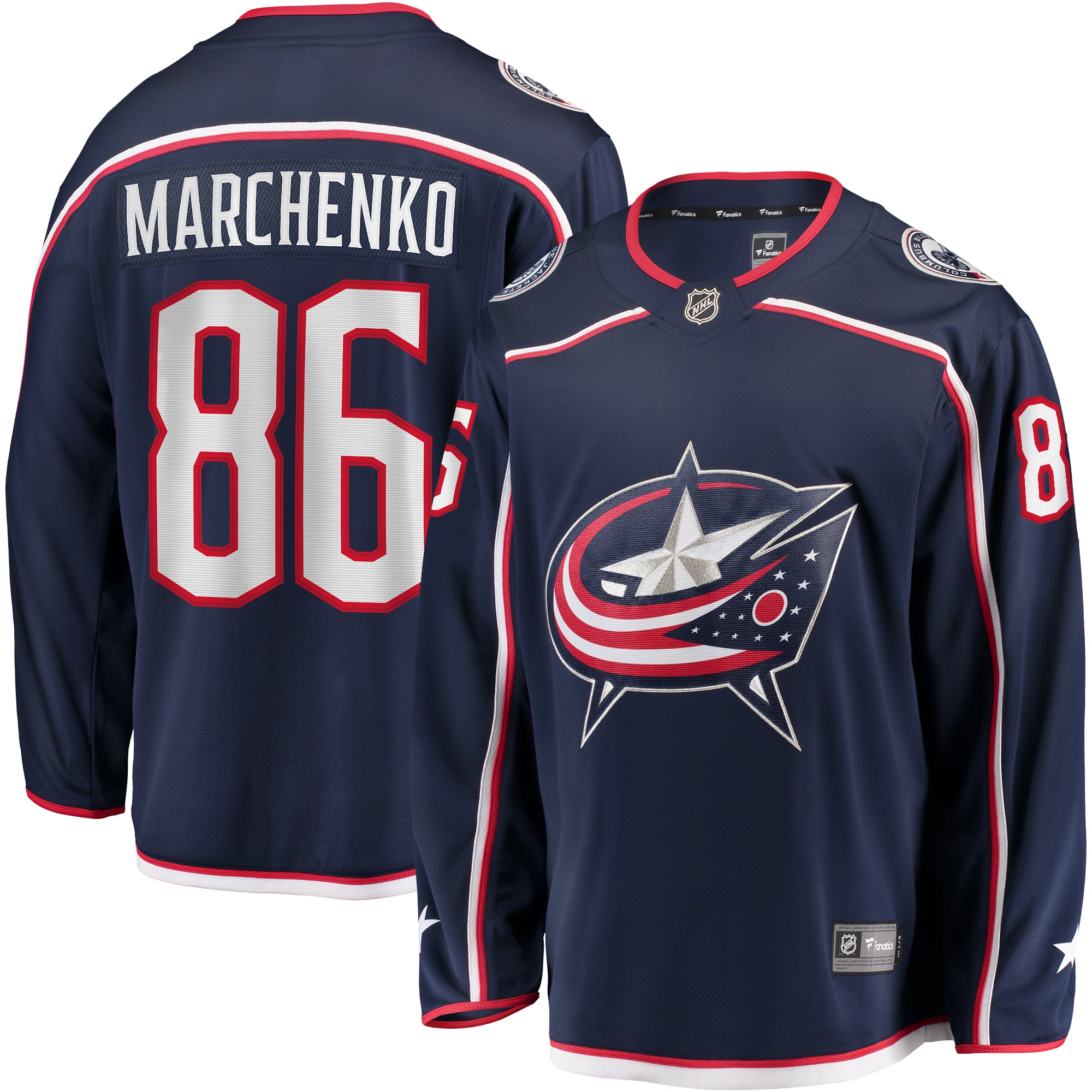 Kirill Marchenko Columbus Blue Jackets Home Breakaway Jersey - Navy - Image 2
