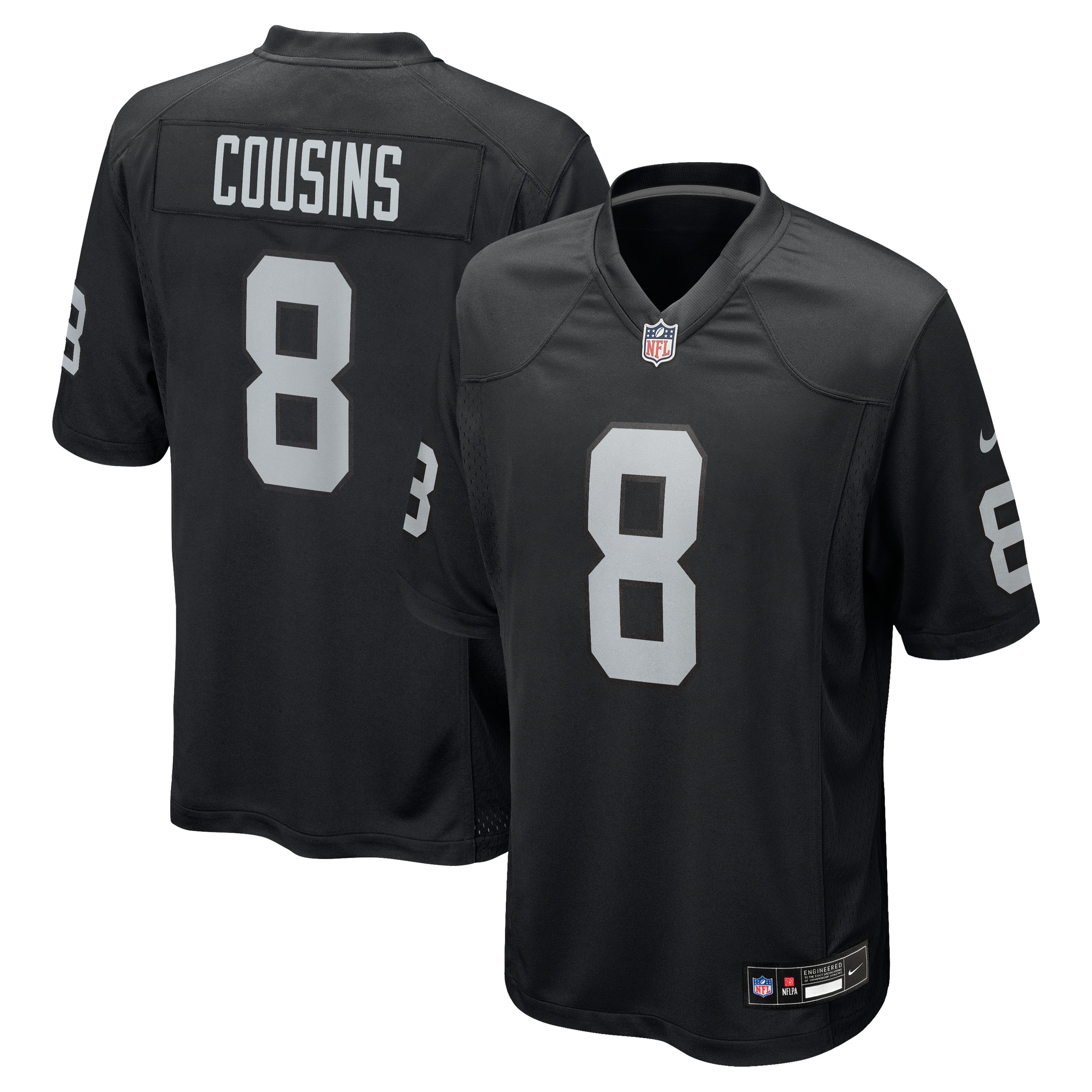 Kirk Cousins Las Vegas Raiders Team Game Jersey - Black