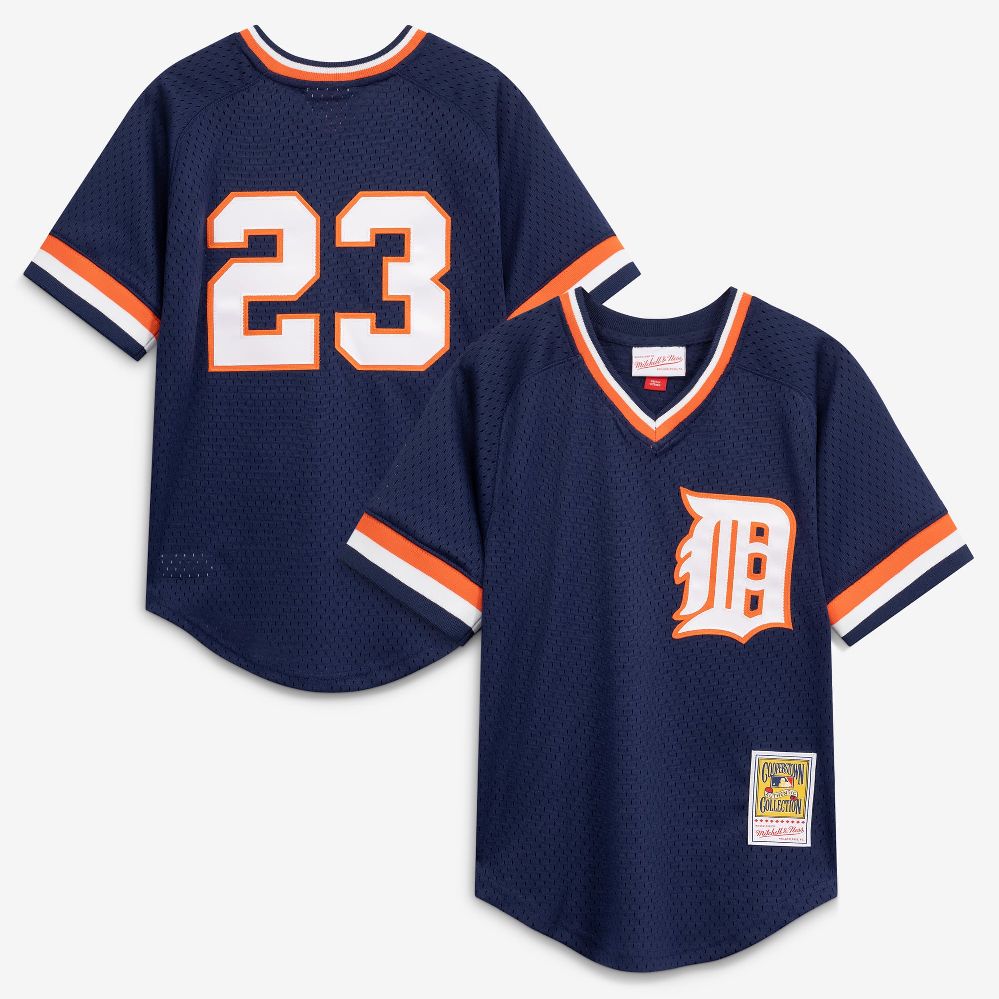 Kirk Gibson Detroit Tigers Youth Cooperstown Collection Mesh Batting Practice Jersey - Navy - Image 2