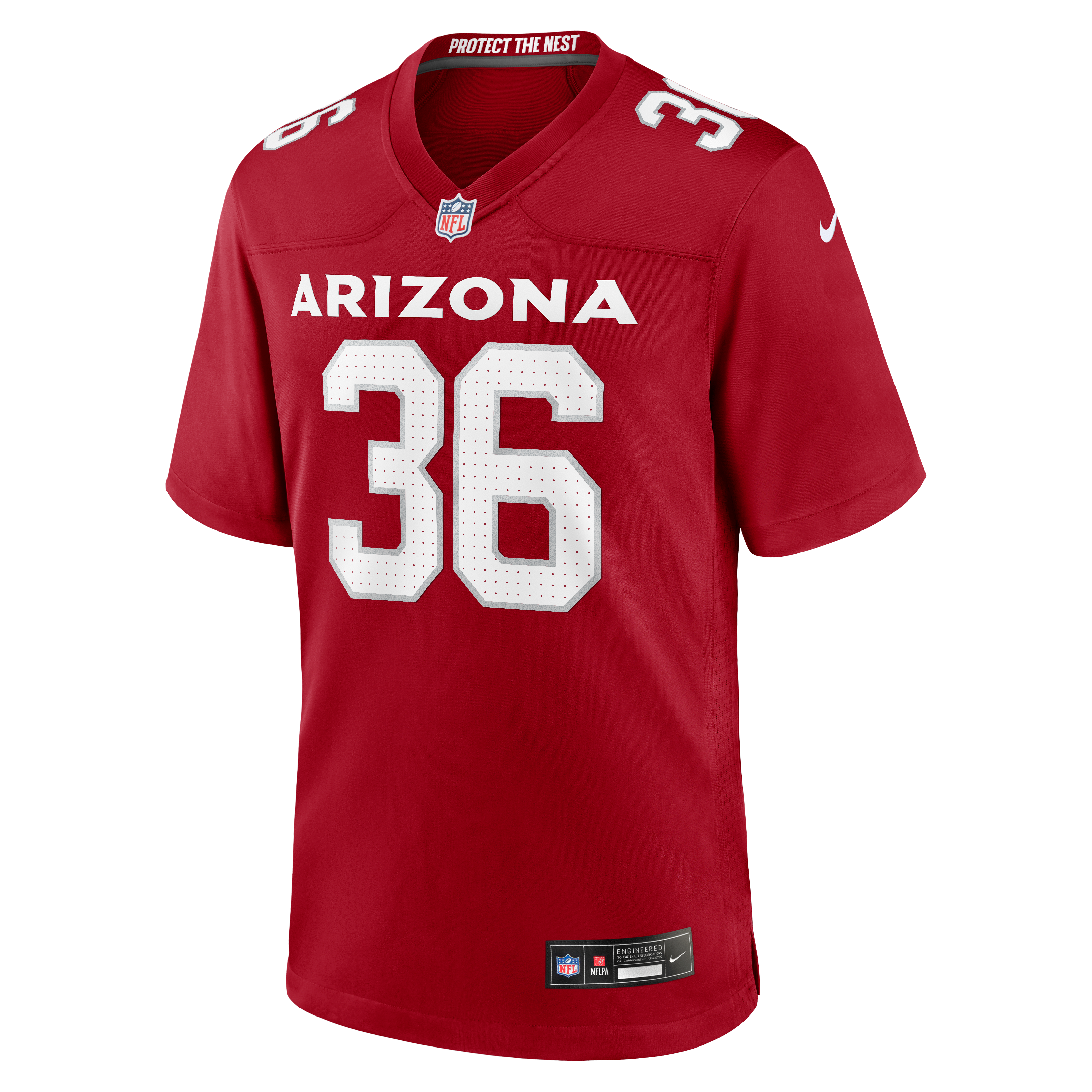 Kitan Crawford Arizona Cardinals Team Game Jersey - Cardinal - Image 3