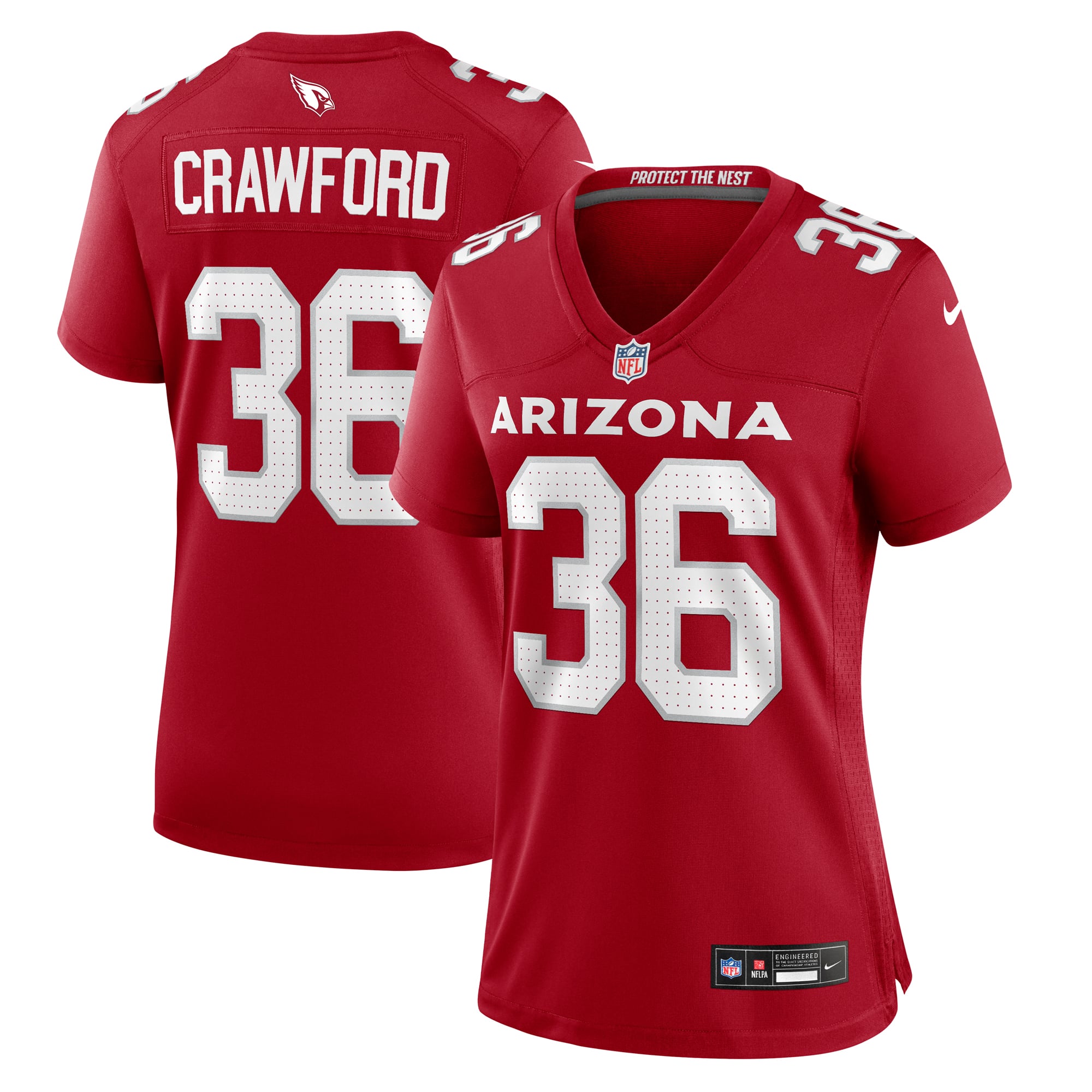 Kitan Crawford Arizona Cardinals Women's Team Game Jersey - Cardinal