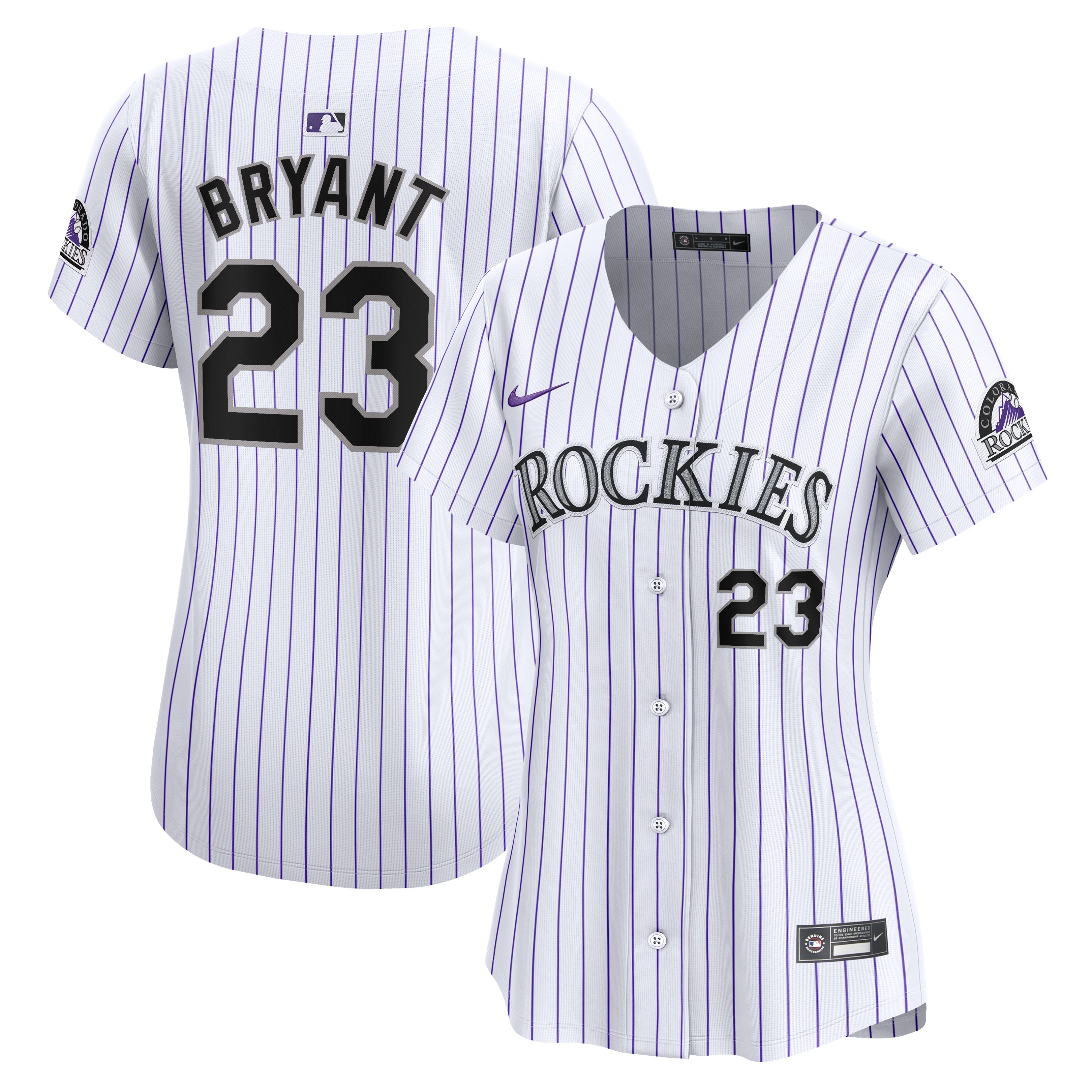 Kris Bryant Colorado Rockies Women's Home Limited Player Jersey - White - Image 2