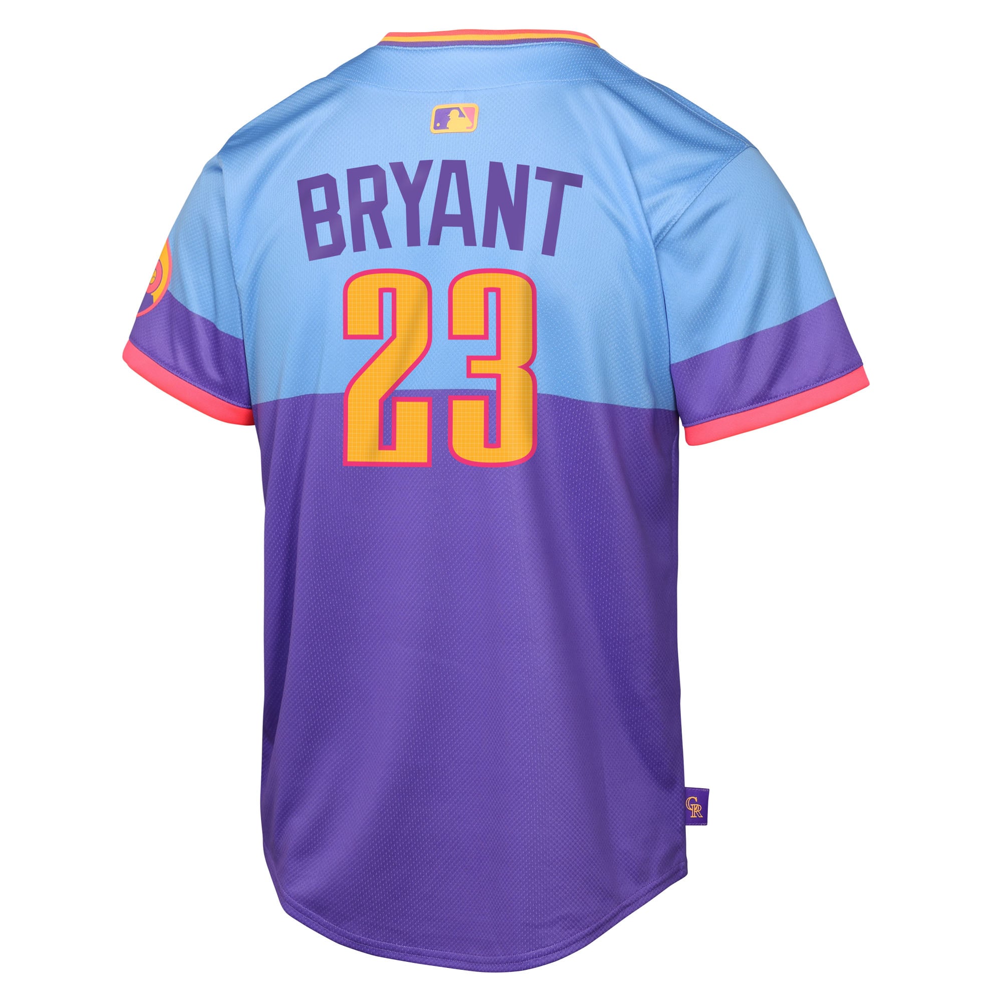 Kris Bryant Colorado Rockies Youth 2025 City Connect Limited Player Jersey - Purple/Light Blue - Image 4