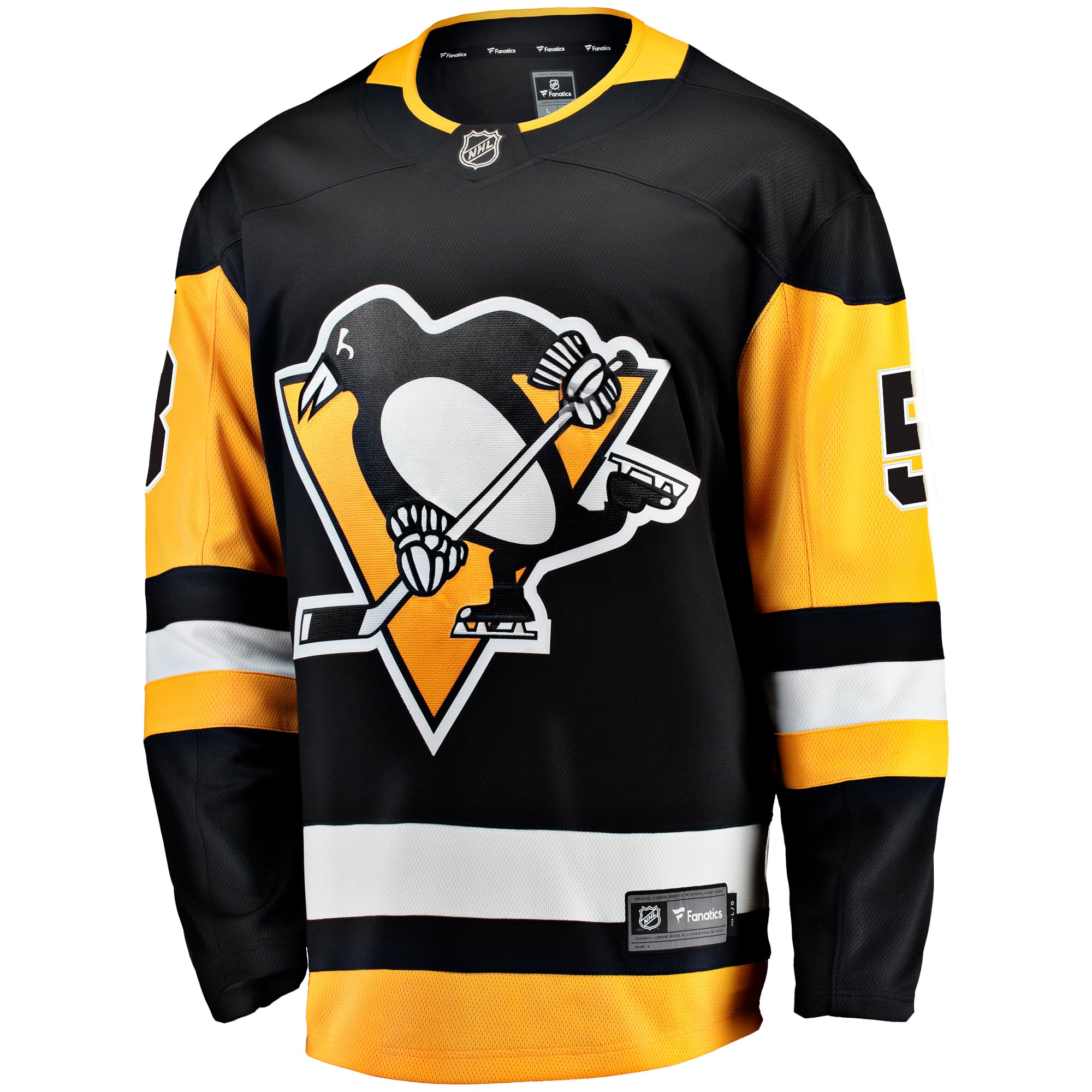 Kris Letang Pittsburgh Penguins Home Breakaway Jersey - Black - Image 3