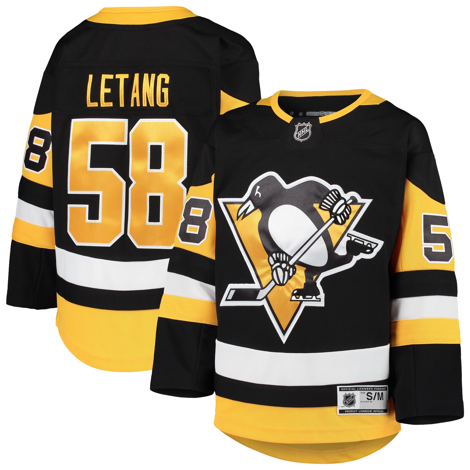 Kris Letang Pittsburgh Penguins Youth Premier Player Jersey - Black - Image 2