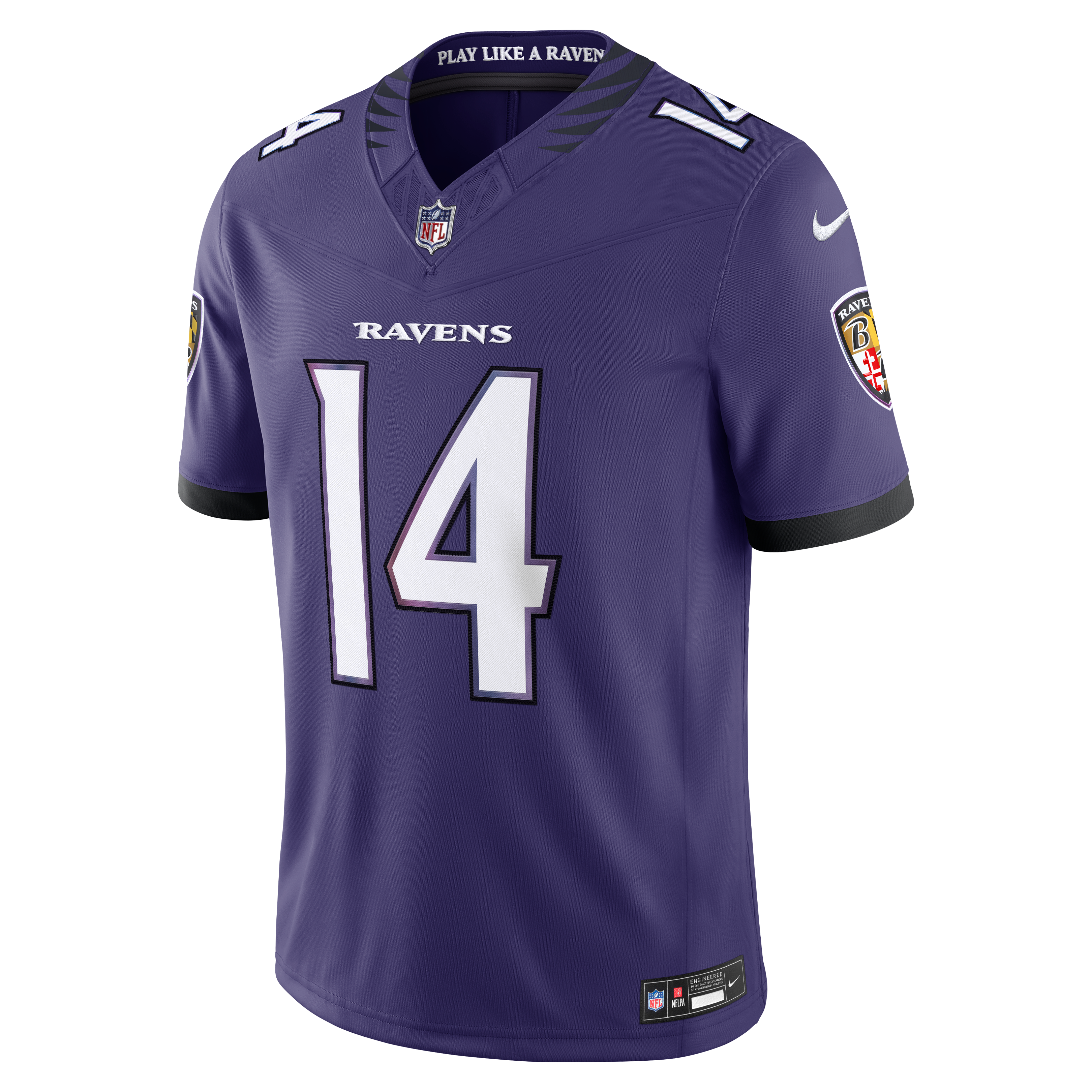 Kyle Hamilton Baltimore Ravens Team Vapor F.U.S.E. Stitched Limited Jersey - Purple - Image 3