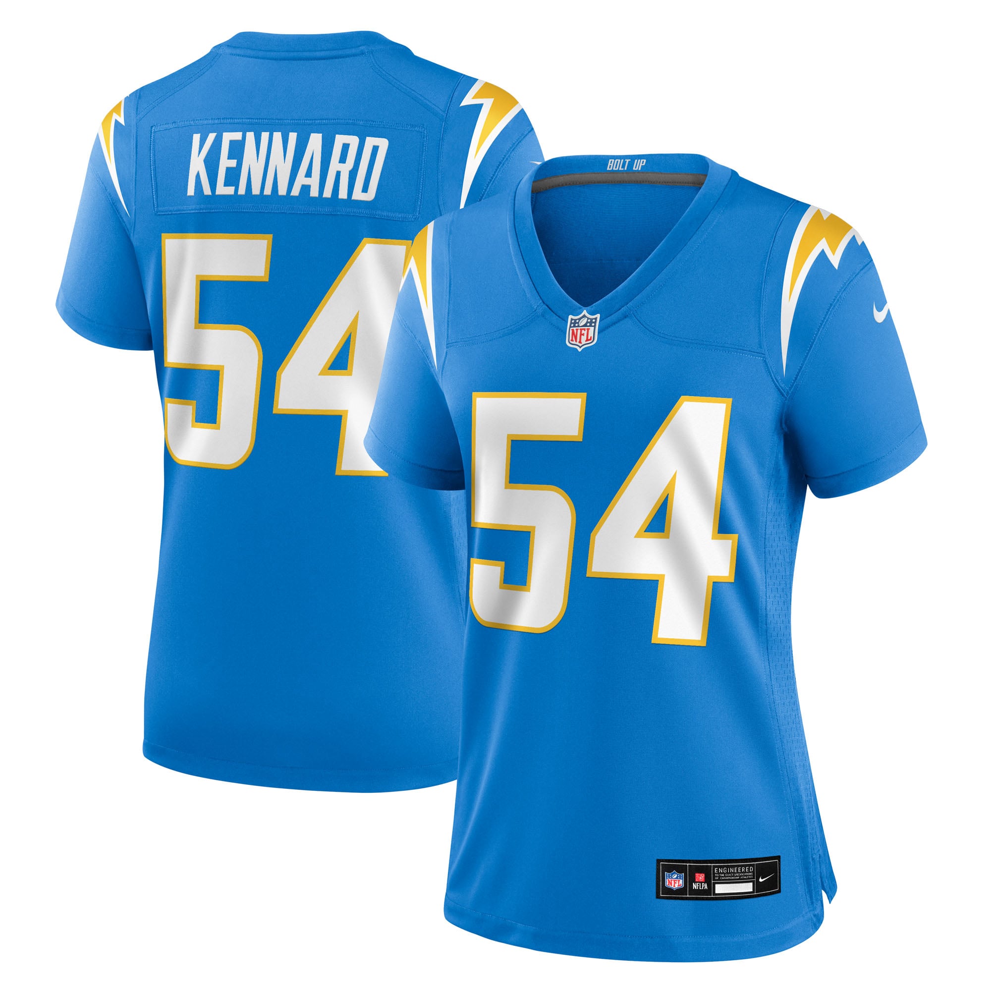 Kyle Kennard Los Angeles Chargers Women's Team Game Jersey - Powder Blue - Image 2