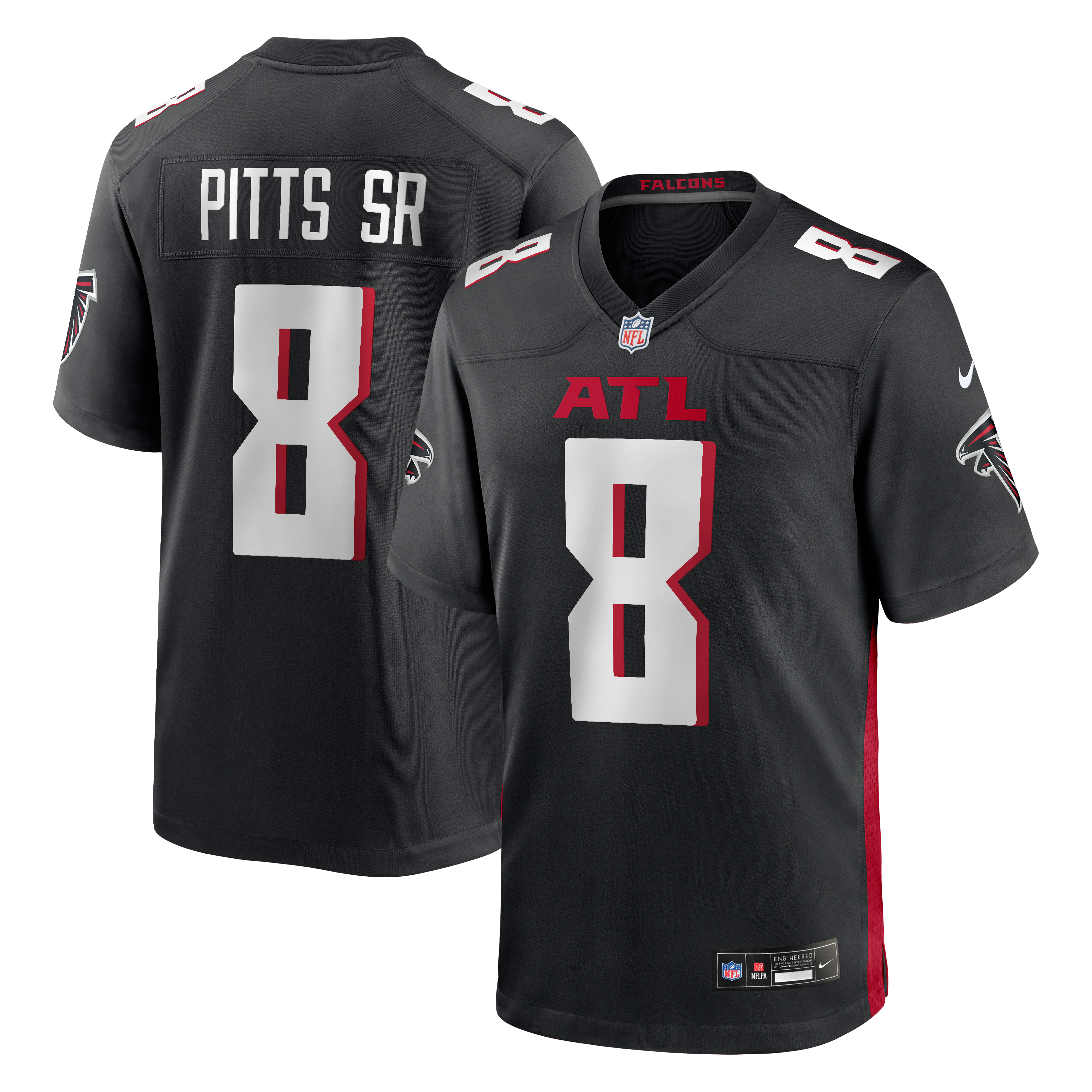 Kyle Pitts Sr. Atlanta Falcons Team Game Jersey - Black - Image 2