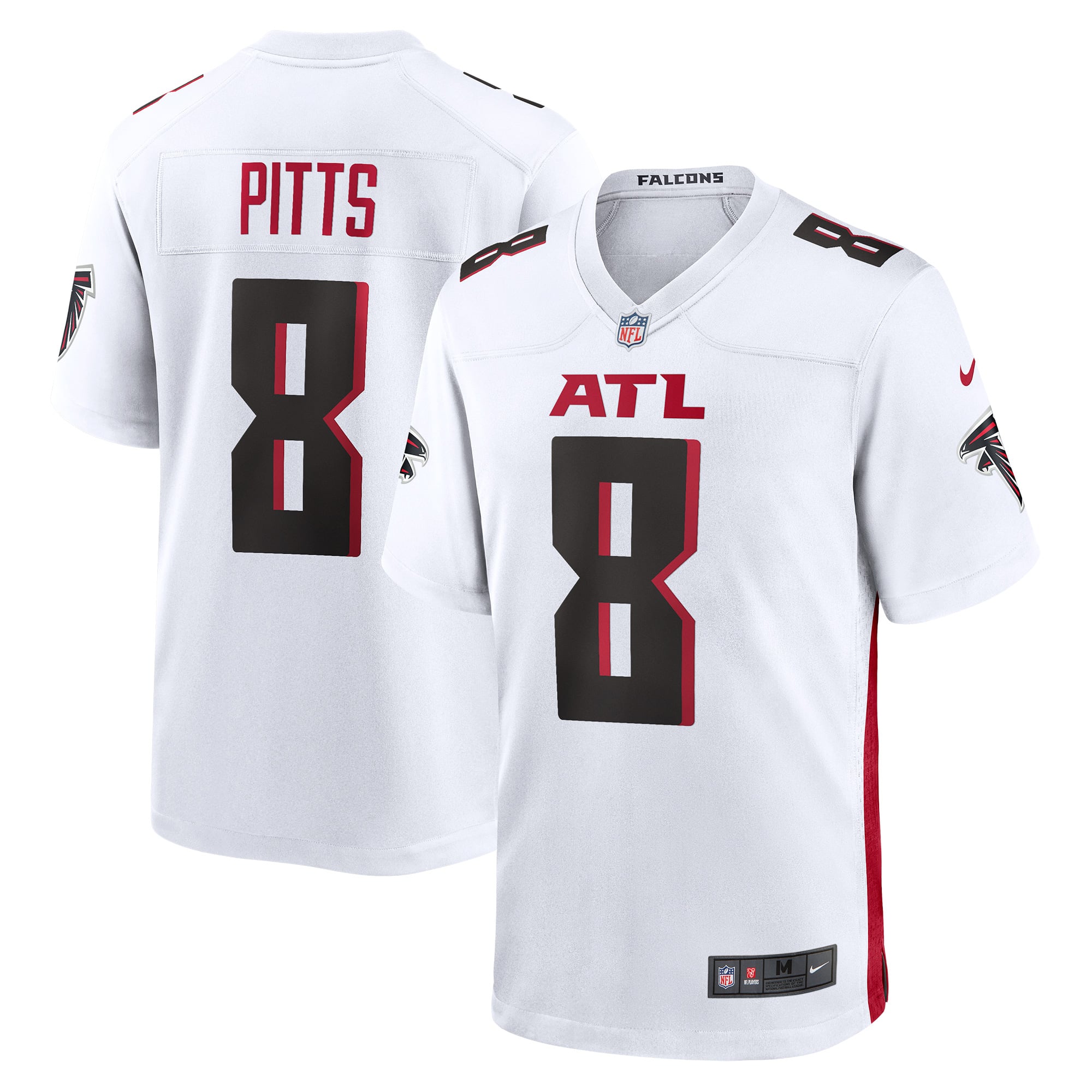 Kyle Pitts Sr. Atlanta Falcons Team Game Jersey - White - Image 2