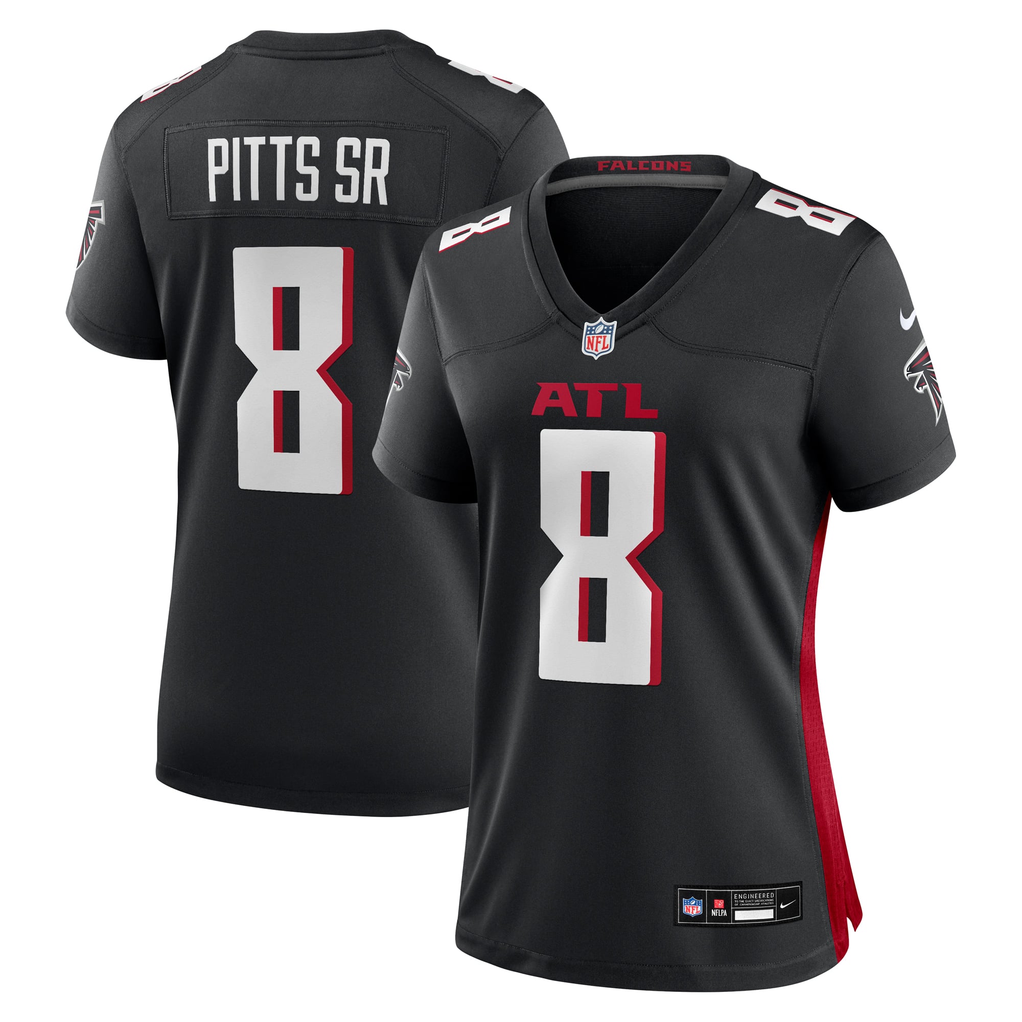 Kyle Pitts Sr. Atlanta Falcons Women's Game Jersey - Black