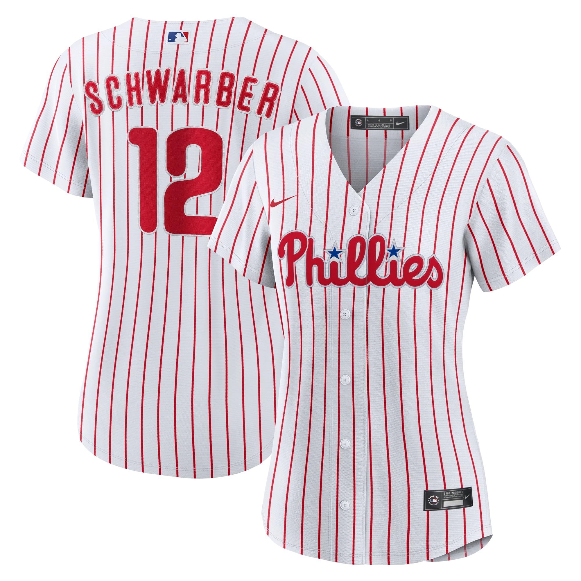 Kyle Schwarber Philadelphia Phillies Women's Home Jersey - White - Image 2