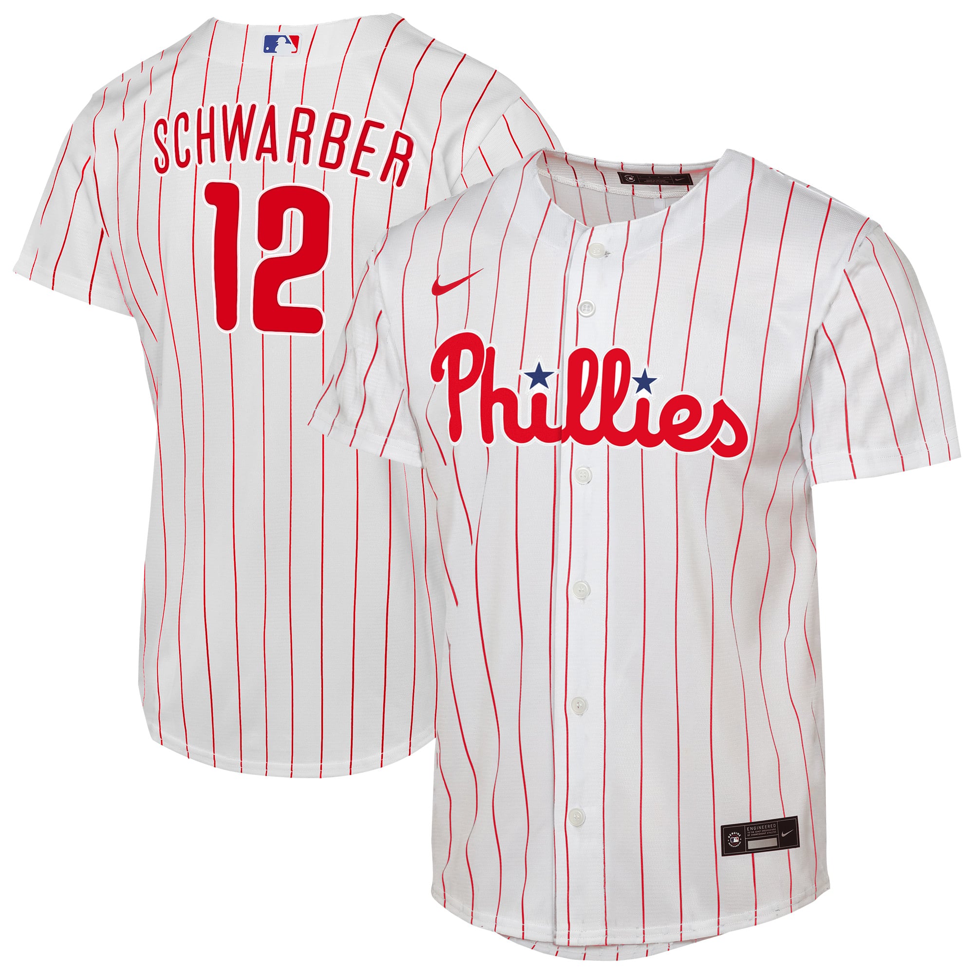 Kyle Schwarber Philadelphia Phillies Youth Jersey - White - Image 2