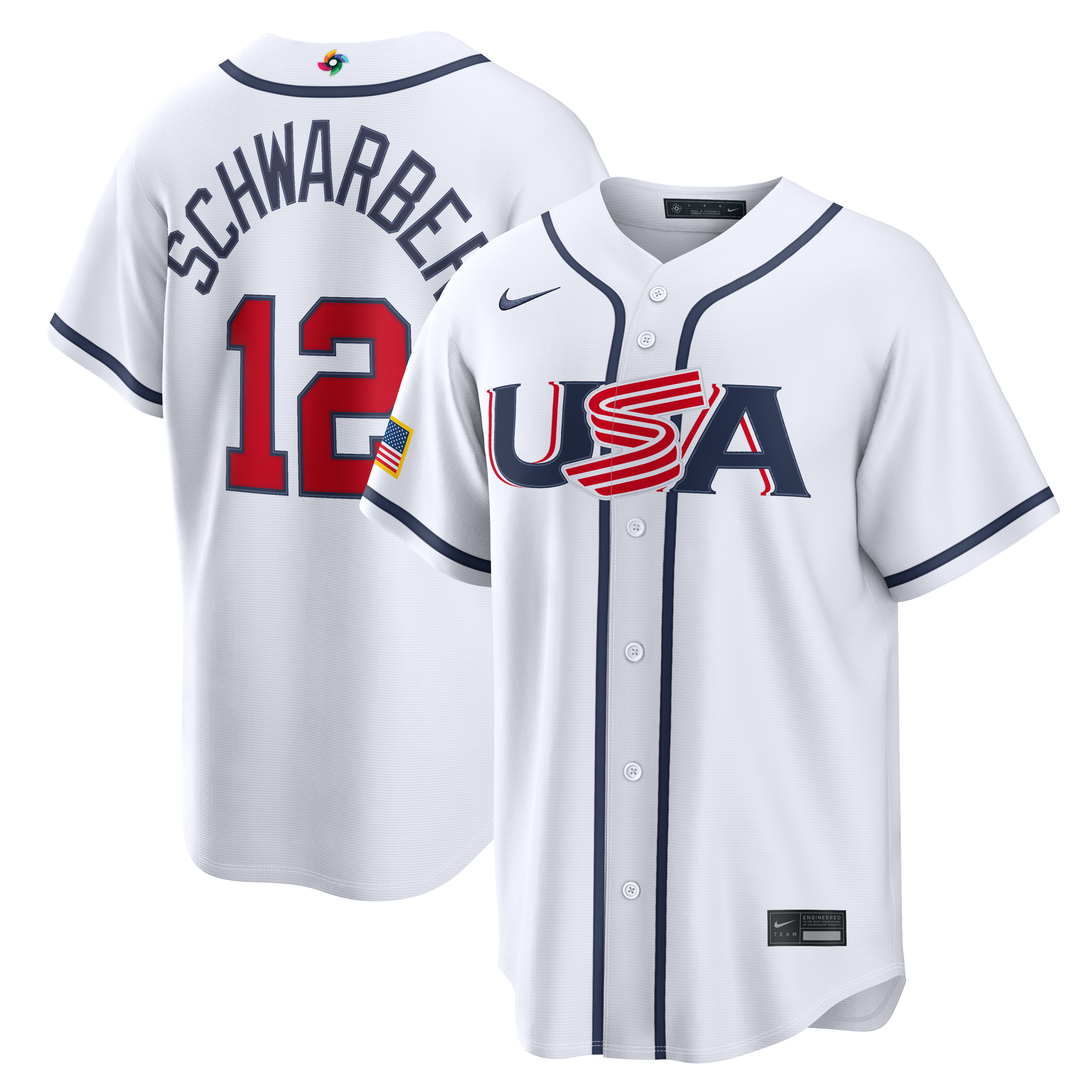 Kyle Schwarber USA Baseball 2026 World Baseball Classic Home Stadium Jersey - White
