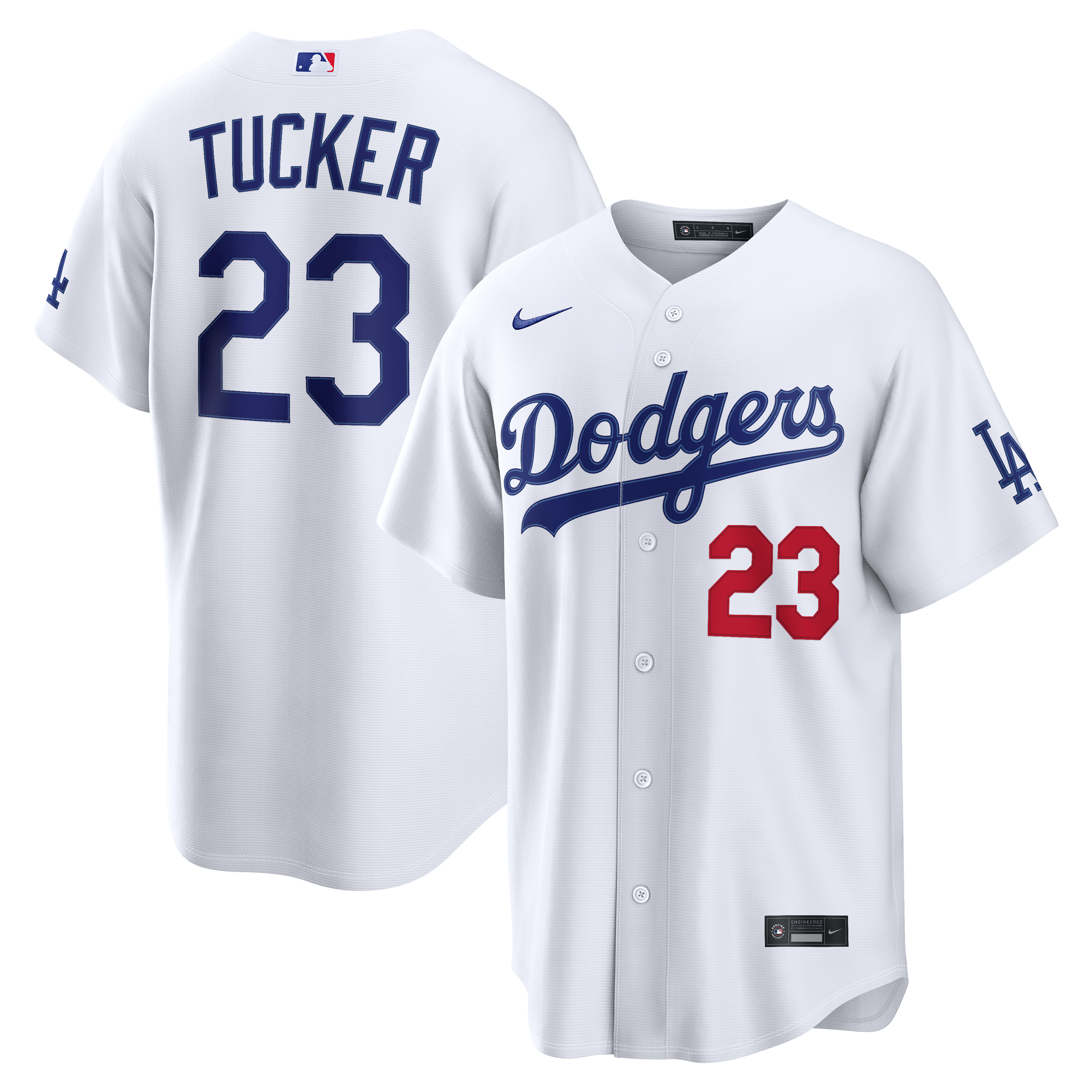 Kyle Tucker Los Angeles Dodgers Home Stadium Jersey - White - Image 2