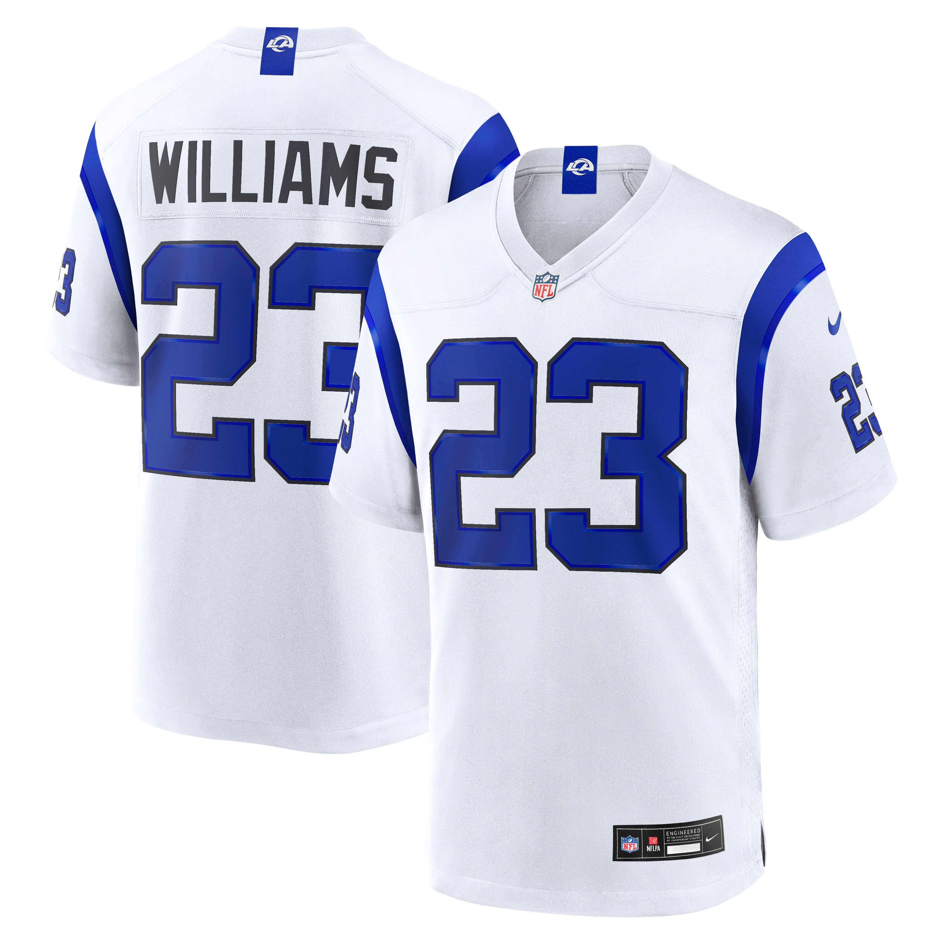 Kyren Williams Los Angeles Rams Fearsome White Game Jersey - Image 2