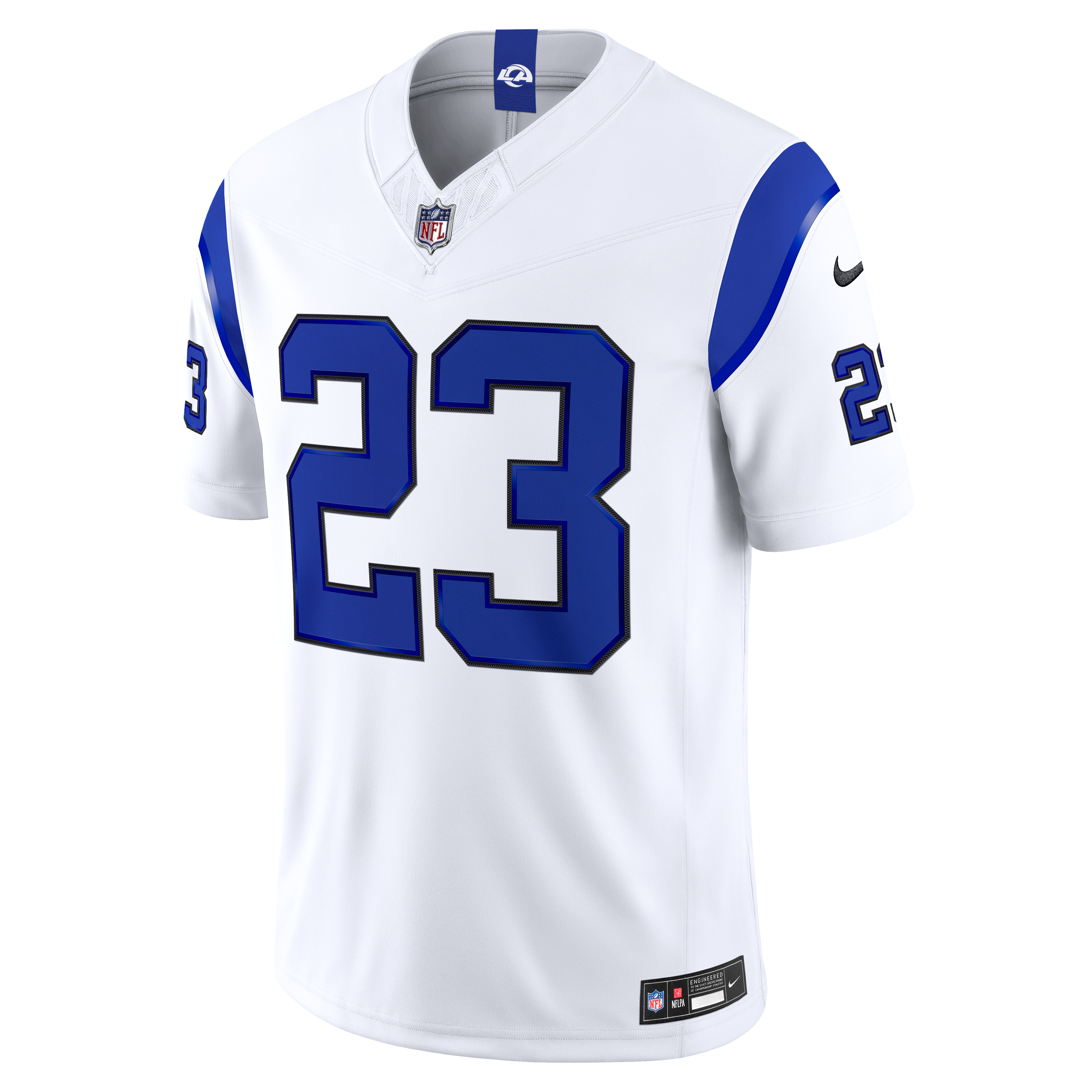 Kyren Williams Los Angeles Rams Fearsome White Vapor F.U.S.E. Stitched Limited Jersey - Image 3