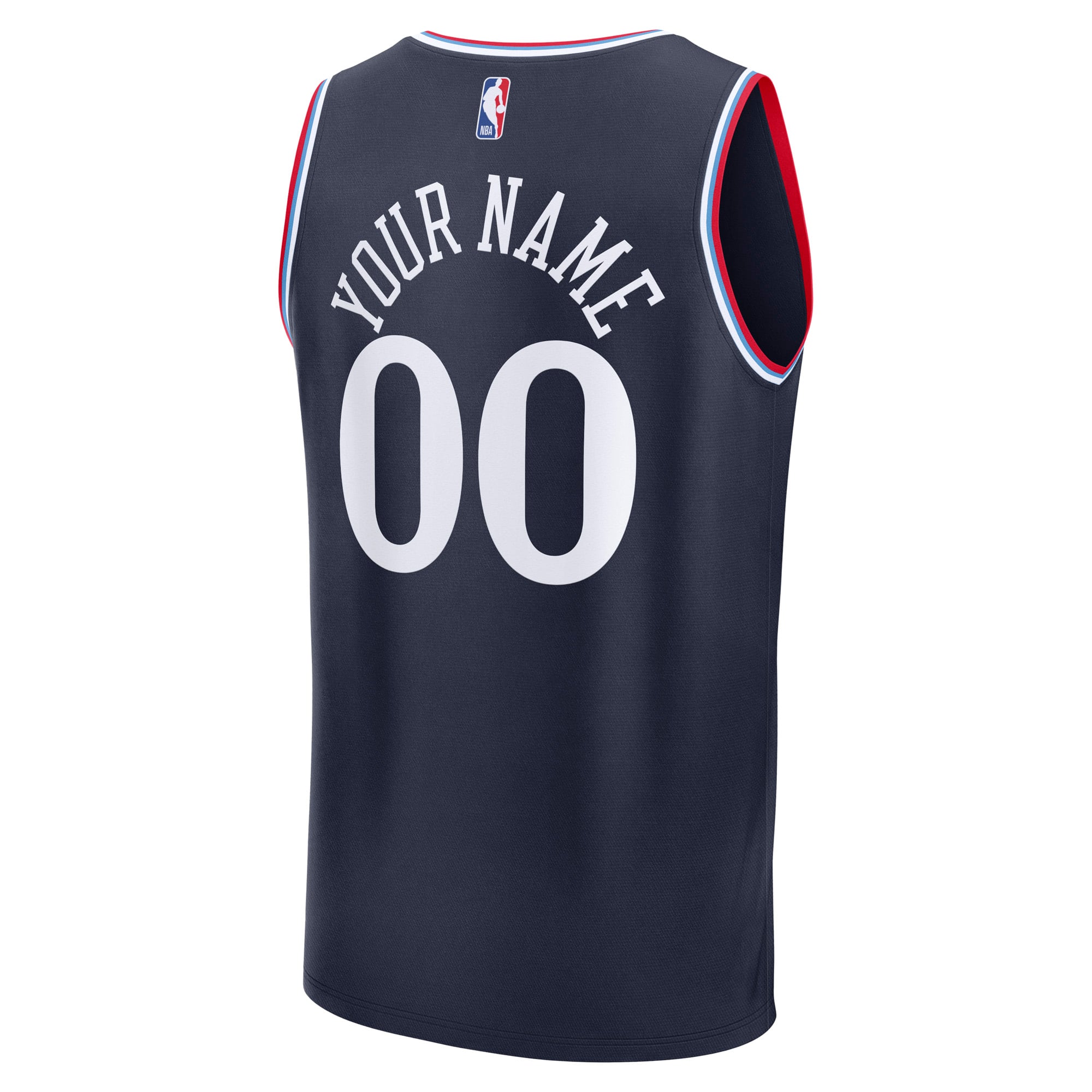 LA Clippers Fast Break Custom Jersey - Statement Edition - Navy - Image 4
