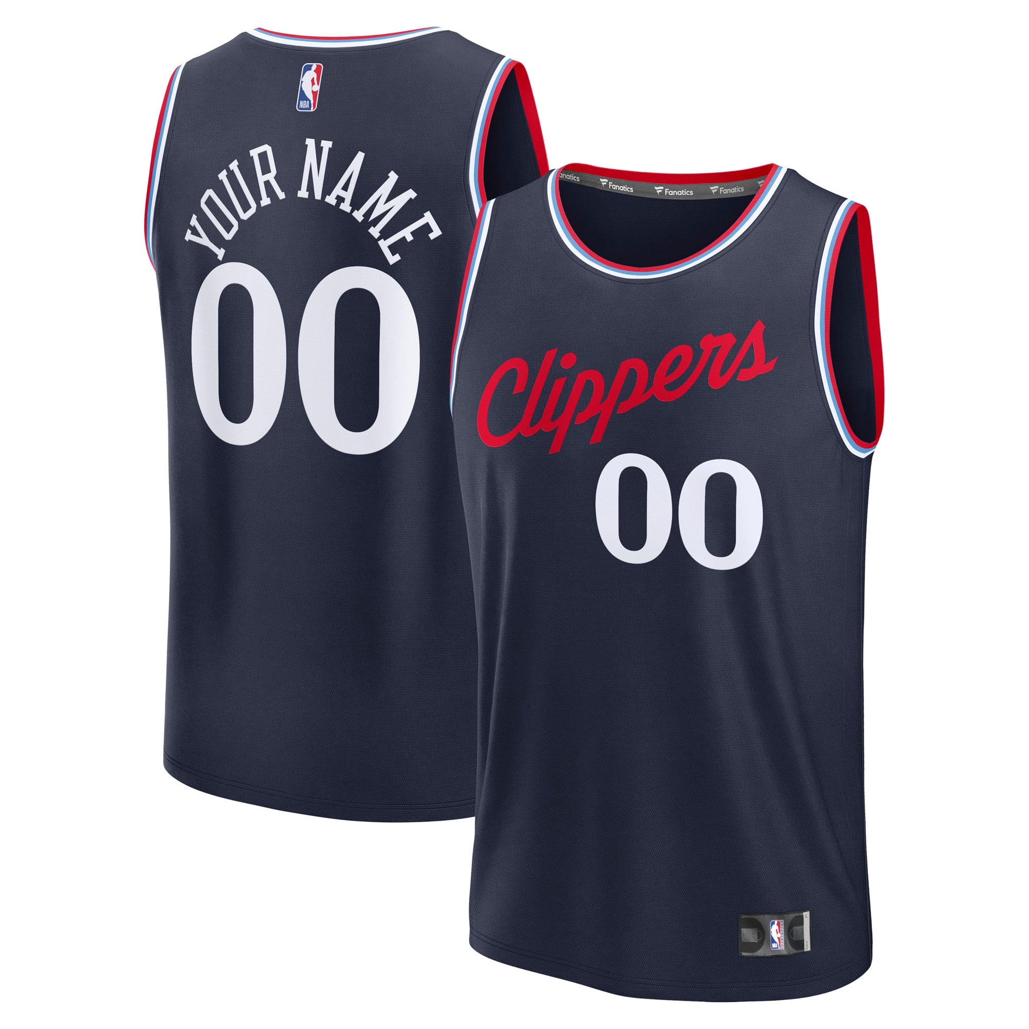 LA Clippers Fast Break Custom Jersey - Statement Edition - Navy