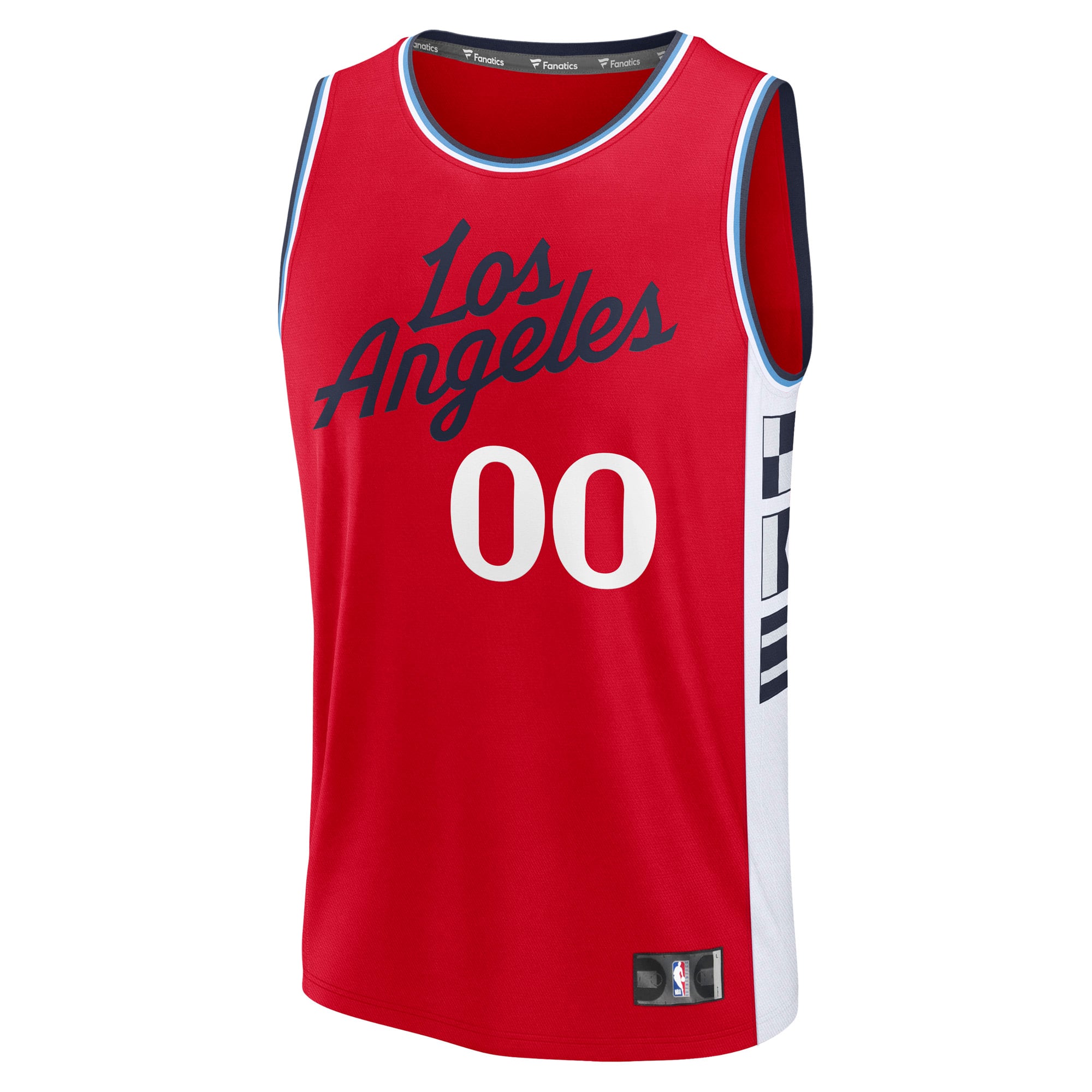 LA Clippers Fast Break Custom Jersey - Statement Edition - Red - Image 3