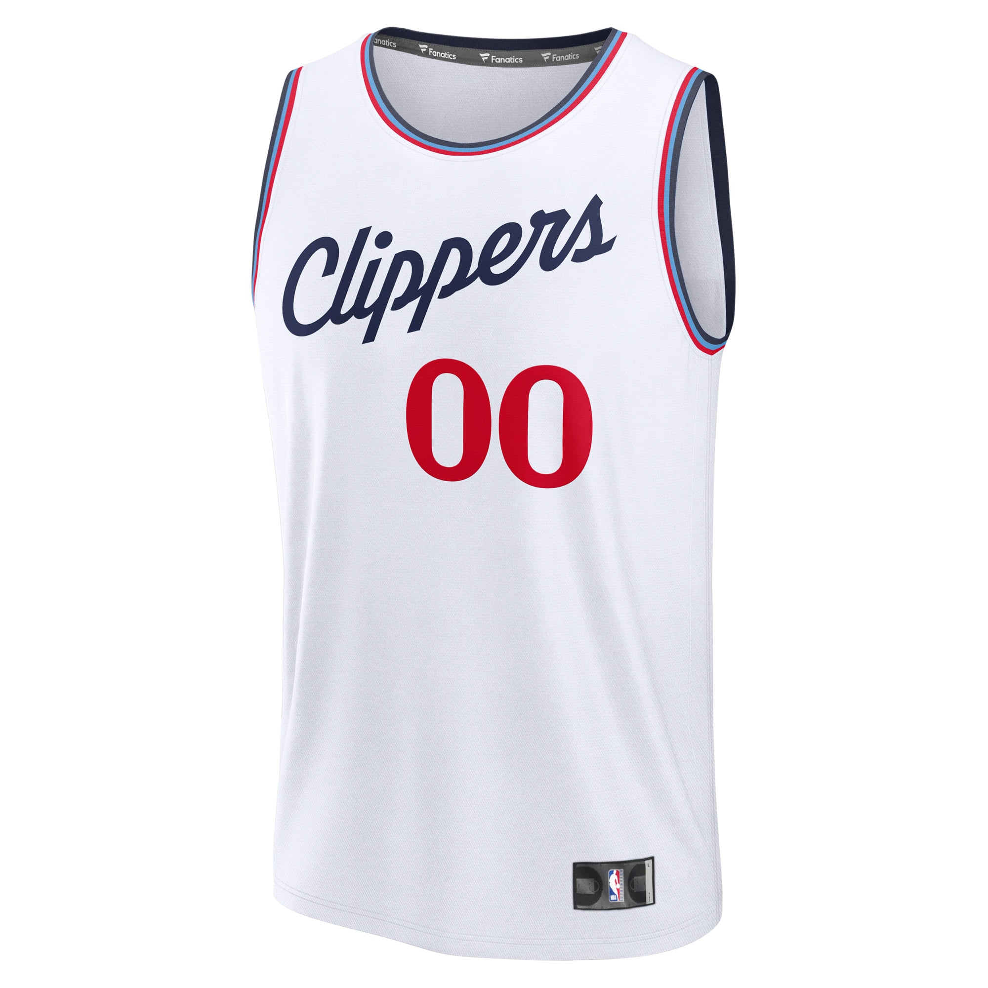LA Clippers Youth Fast Break Custom Jersey - White - Association Edition - White - Image 3