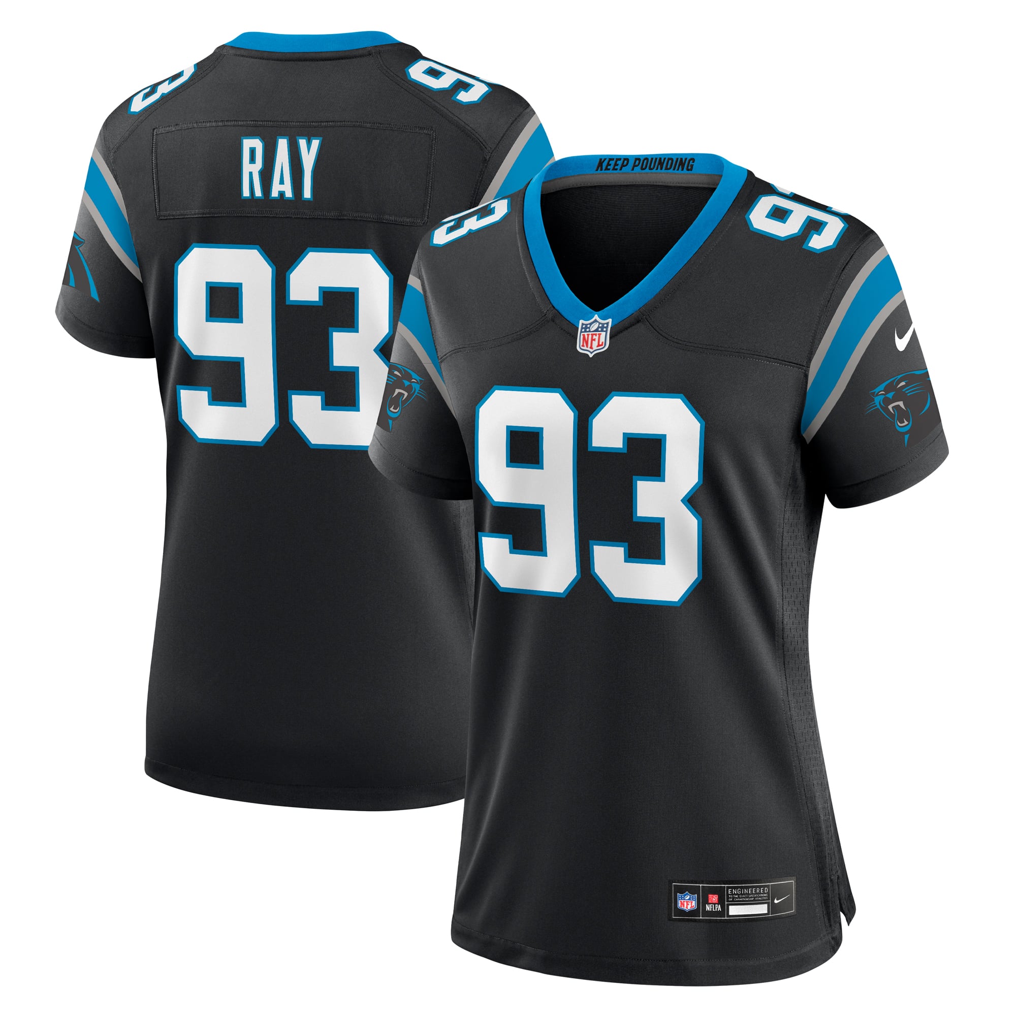 LaBryan Ray Carolina Panthers Women's Team Game Jersey - Black - Image 2