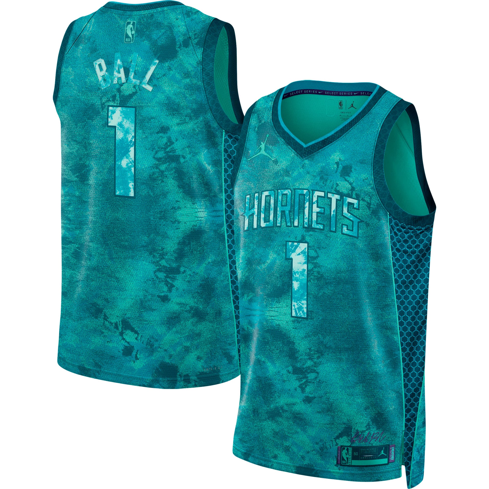 LaMelo Ball Charlotte Hornets Jordan Brand Unisex Select Series Swingman Jersey - Teal - Image 2