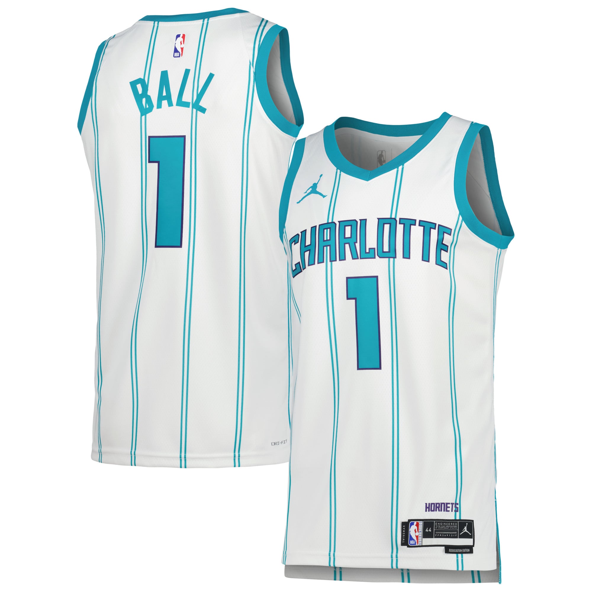 LaMelo Ball Charlotte Hornets Jordan Brand Unisex Swingman Jersey - Association Edition - White - Image 2