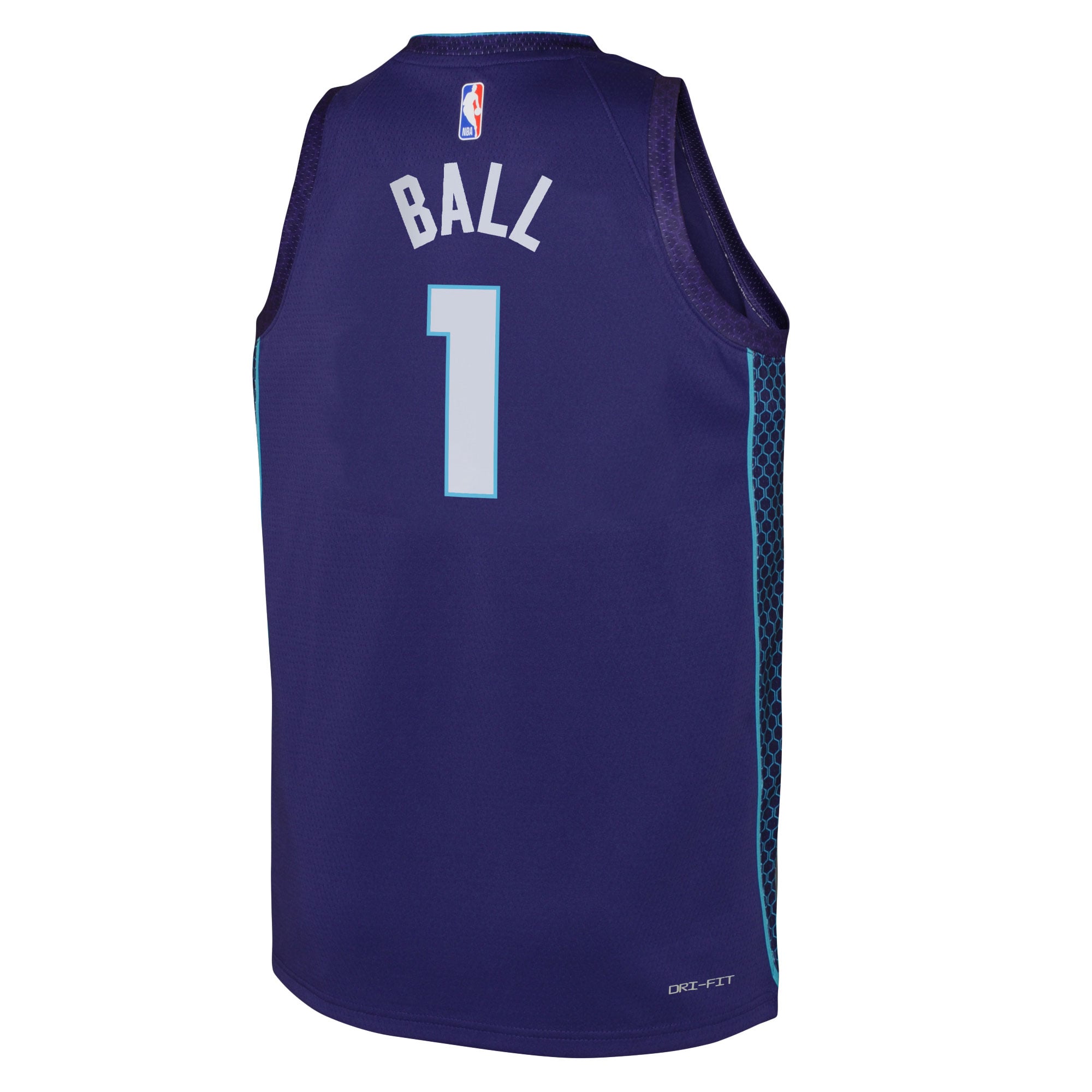 LaMelo Ball Charlotte Hornets Jordan Brand Youth Swingman Jersey - Statement Edition - Purple - Image 4