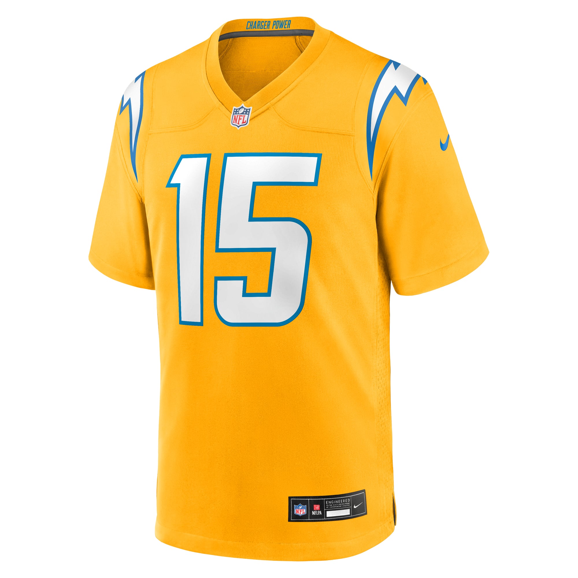 Ladd McConkey Los Angeles Chargers Alternate Charger Power Game Player Jersey - Gold - Image 3