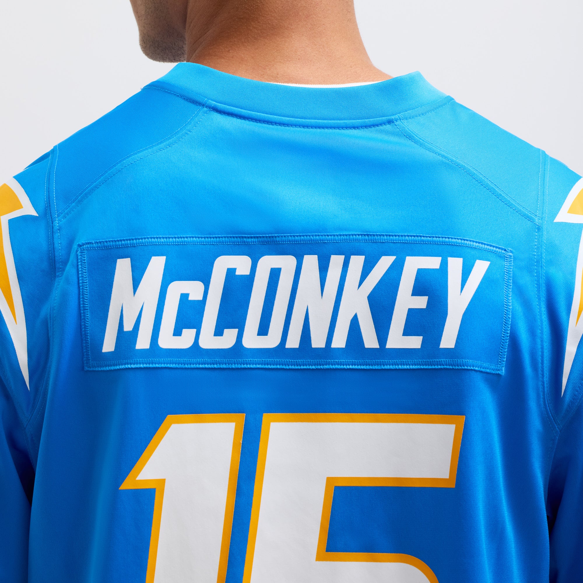 Ladd McConkey Los Angeles Chargers Alternate Super Chargers Game Player Jersey - Powder Blue - Image 6