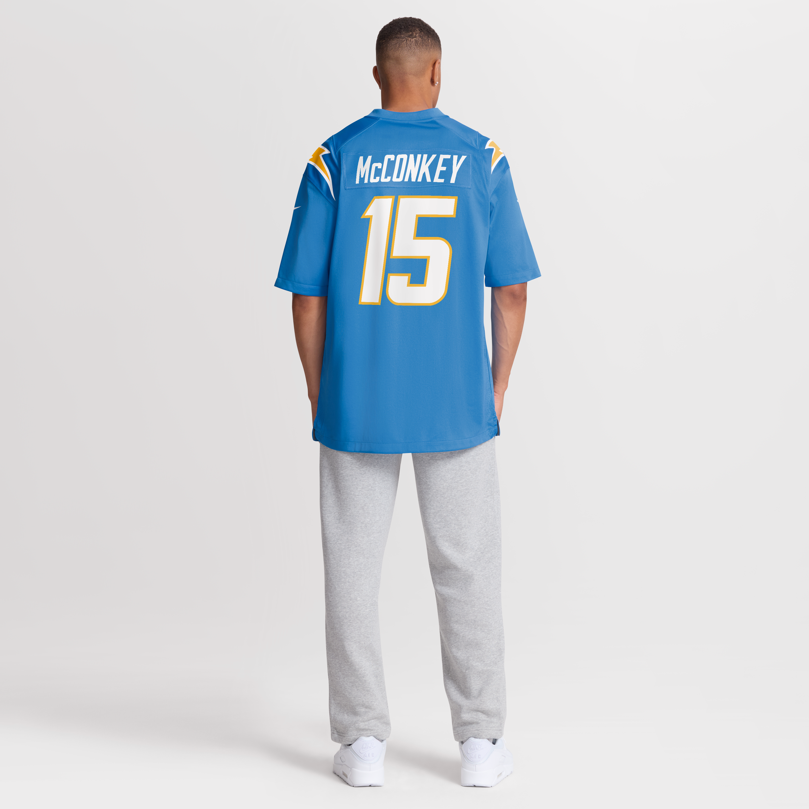 Ladd McConkey Los Angeles Chargers Alternate Super Chargers Game Player Jersey - Powder Blue - Image 9