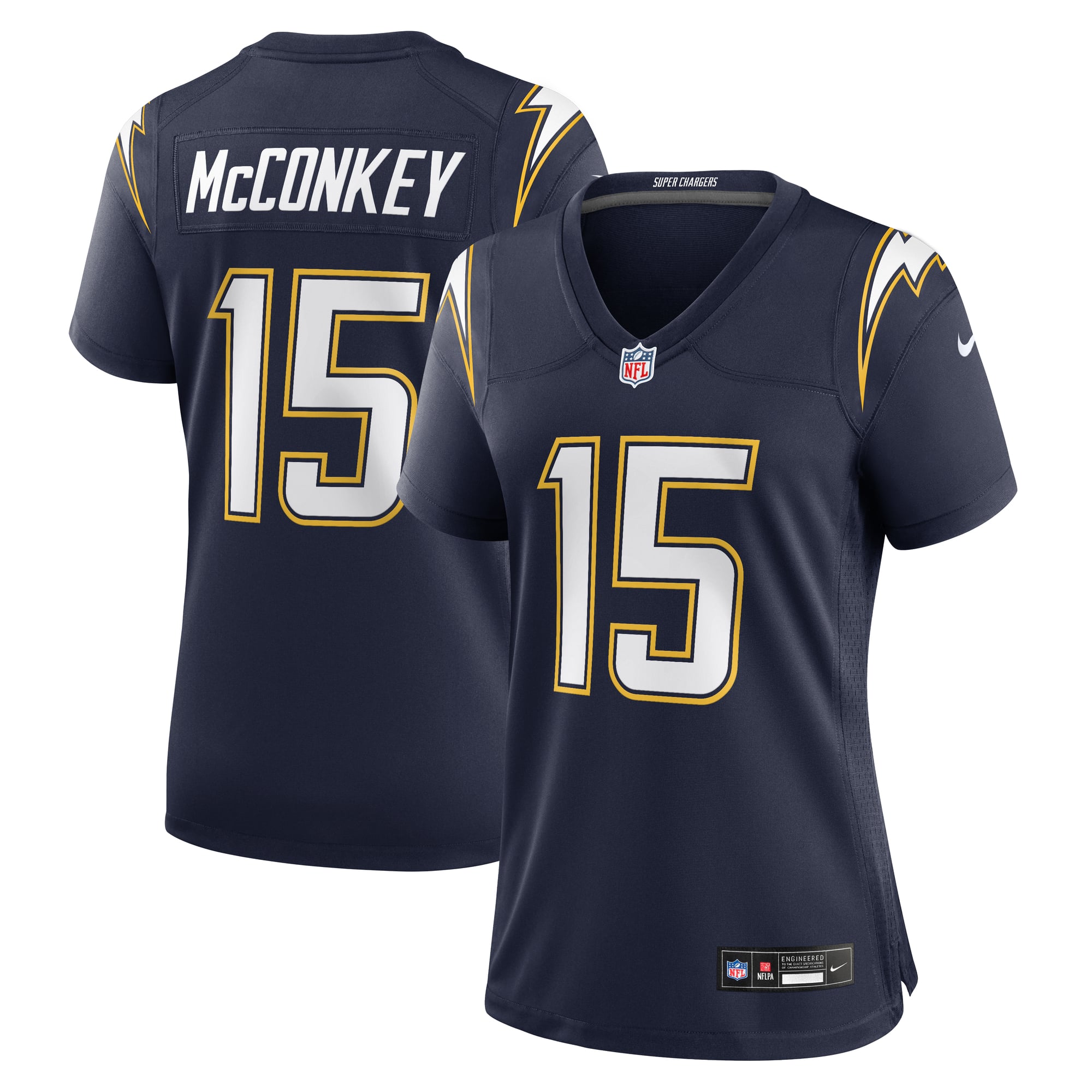 Ladd McConkey Los Angeles Chargers Women's Alternate Charger Power Game Jersey - Navy